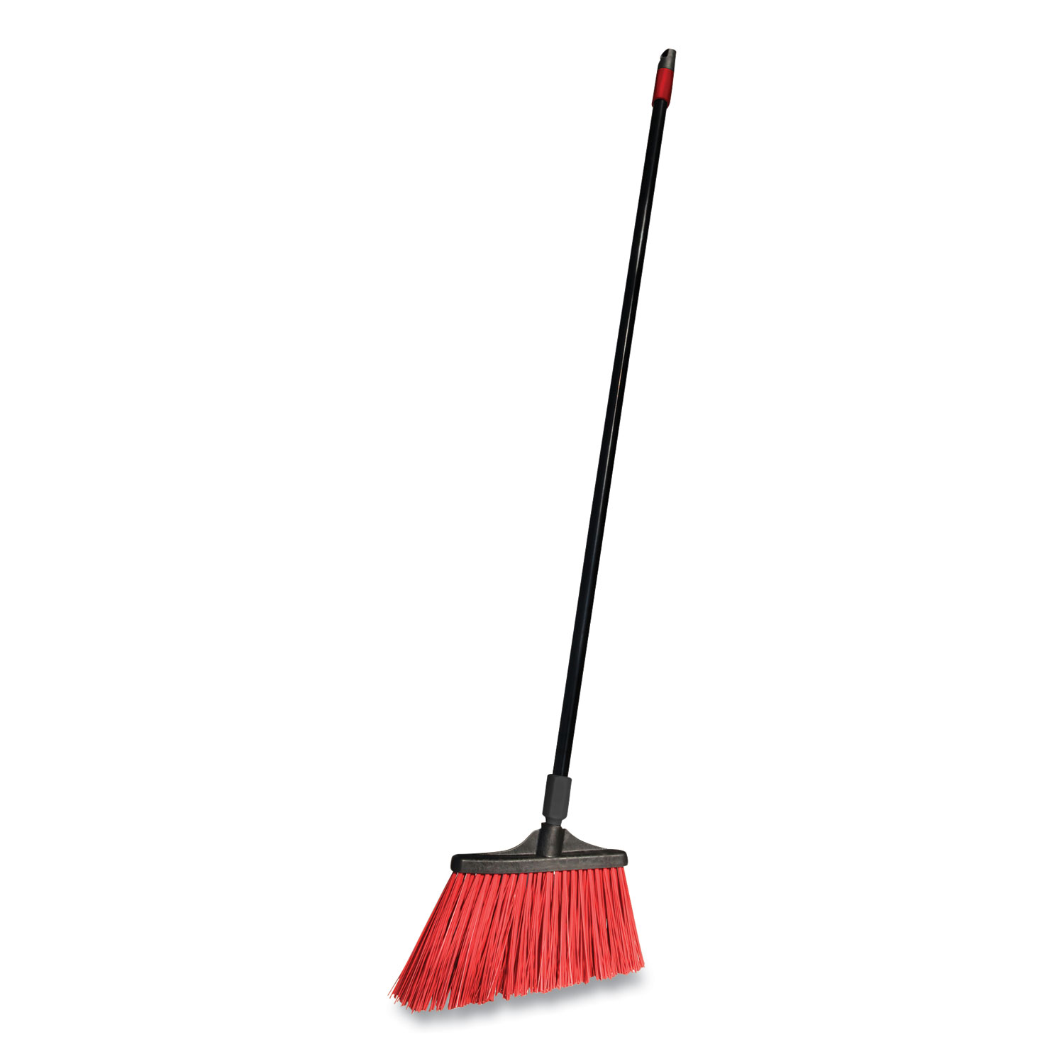 53 in. Wood Handle Plastic Bristles Angle Broom in Yellow (12/Carton)