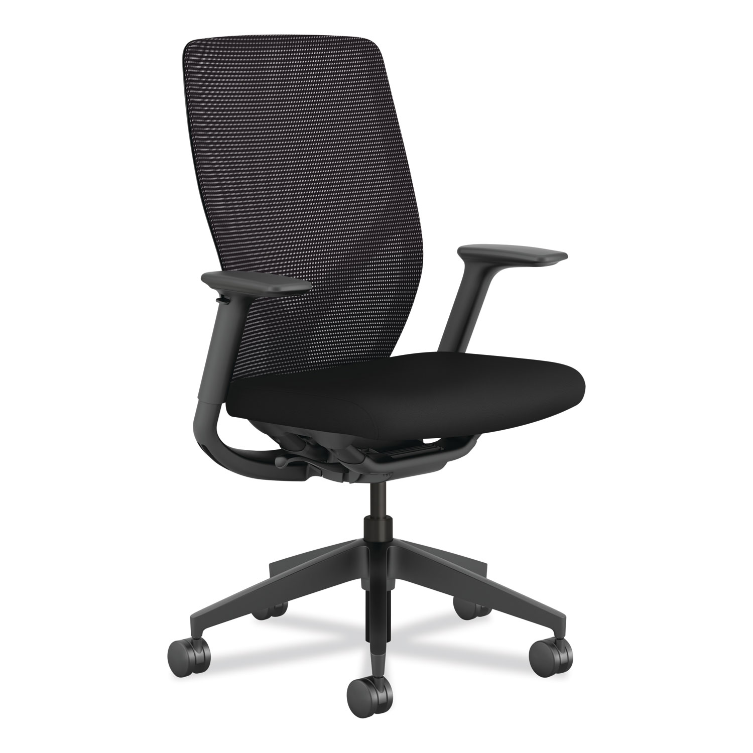 Flexion Mesh Back Task Chair, Supports Up to 300 lb, 14.81″ to 19.7″ Seat Height, 24″ Back Height, Black