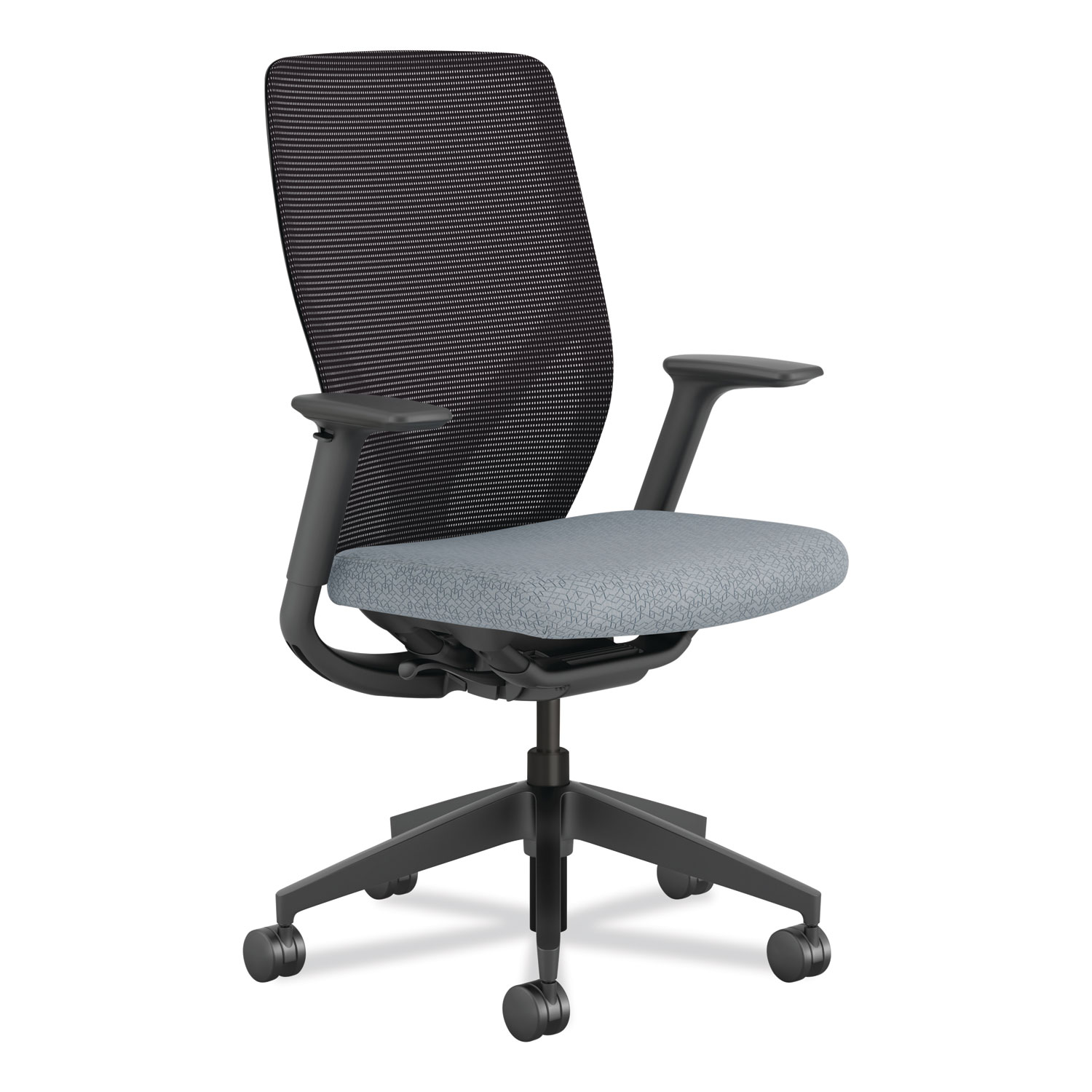 HON® Flexion Mesh Back Task Chair, Supports Up to 300 lb, 14.81 to 19.7 Seat Height, Black/Basalt