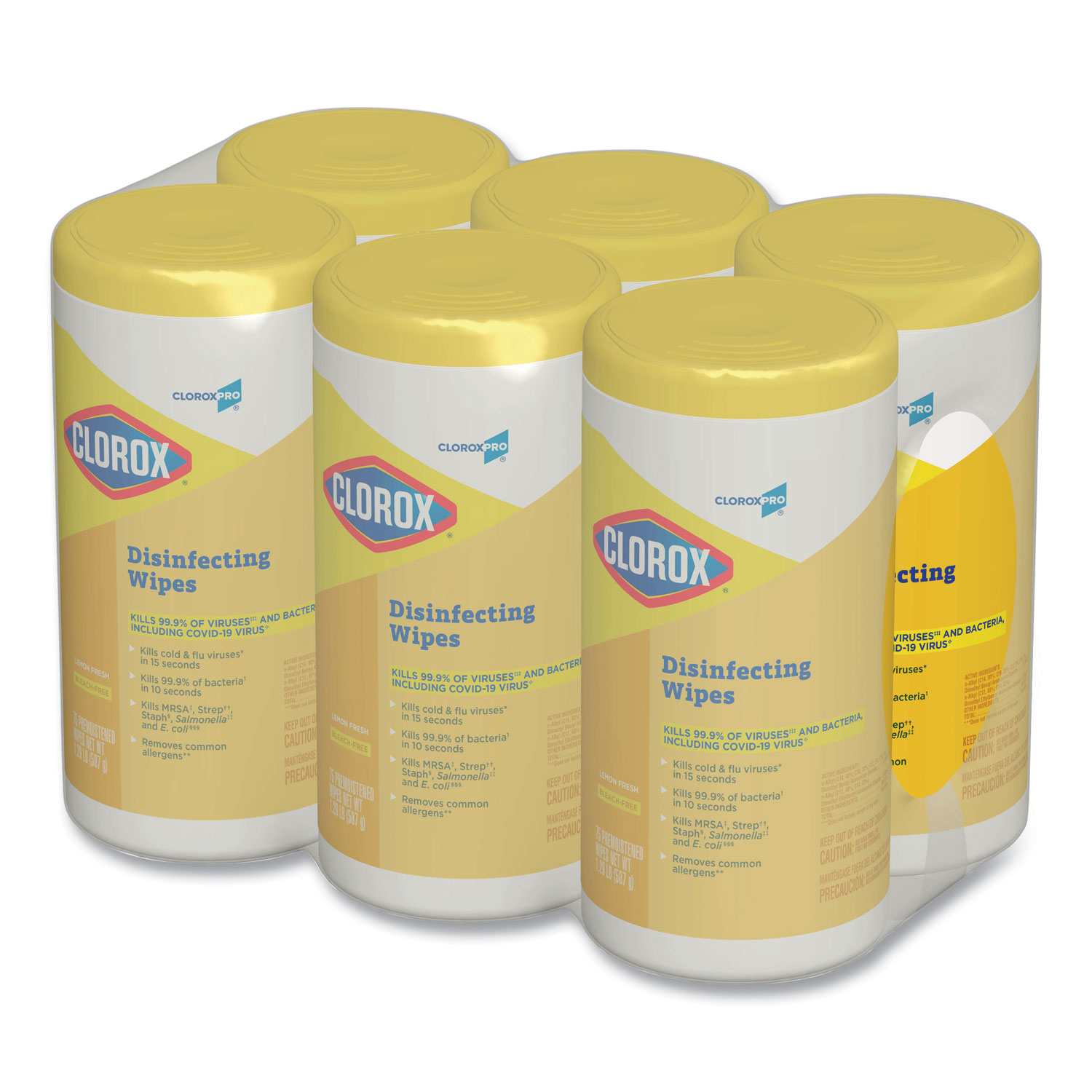 Disinfecting Wipes, 1-Ply, 7 x 8, Fresh Scent, White, 35/Canister, 12  Canisters/Carton
