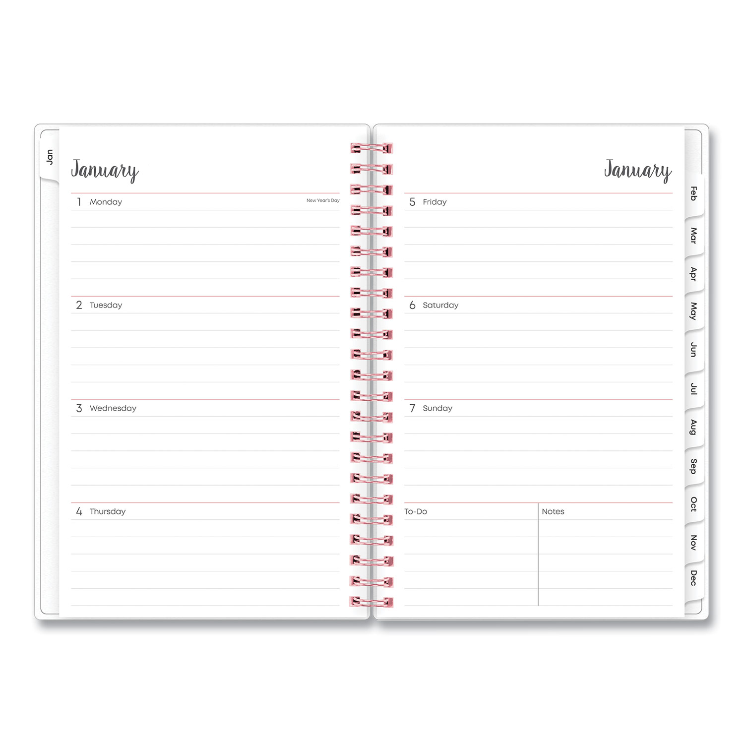 Blue Sky® Joselyn Weekly/Monthly Planner, Joselyn Floral Artwork, 8 x 5