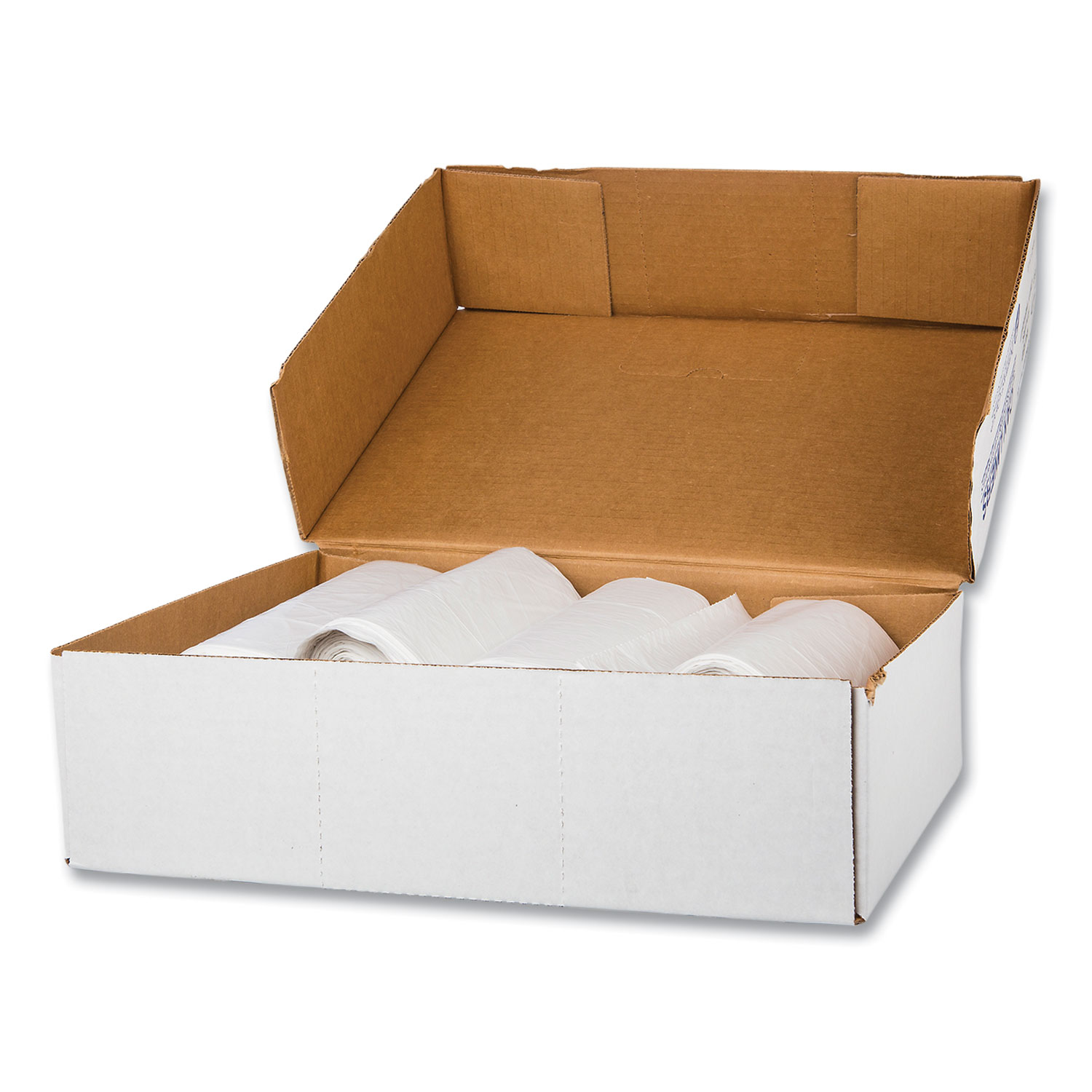 High Density Can Liners, 33 gal, 13 mic, 33 x 39, Natural, 25 Bags/Roll,  10 Rolls/Carton