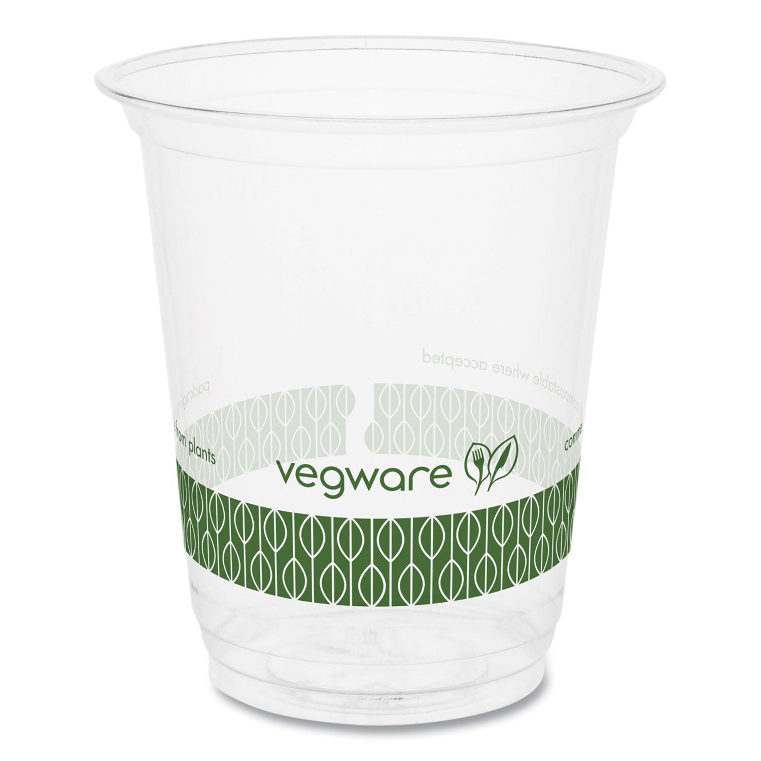 76-Series Cold Cup, Compostable, 7 oz, Clear/Green, 1,000/Carton