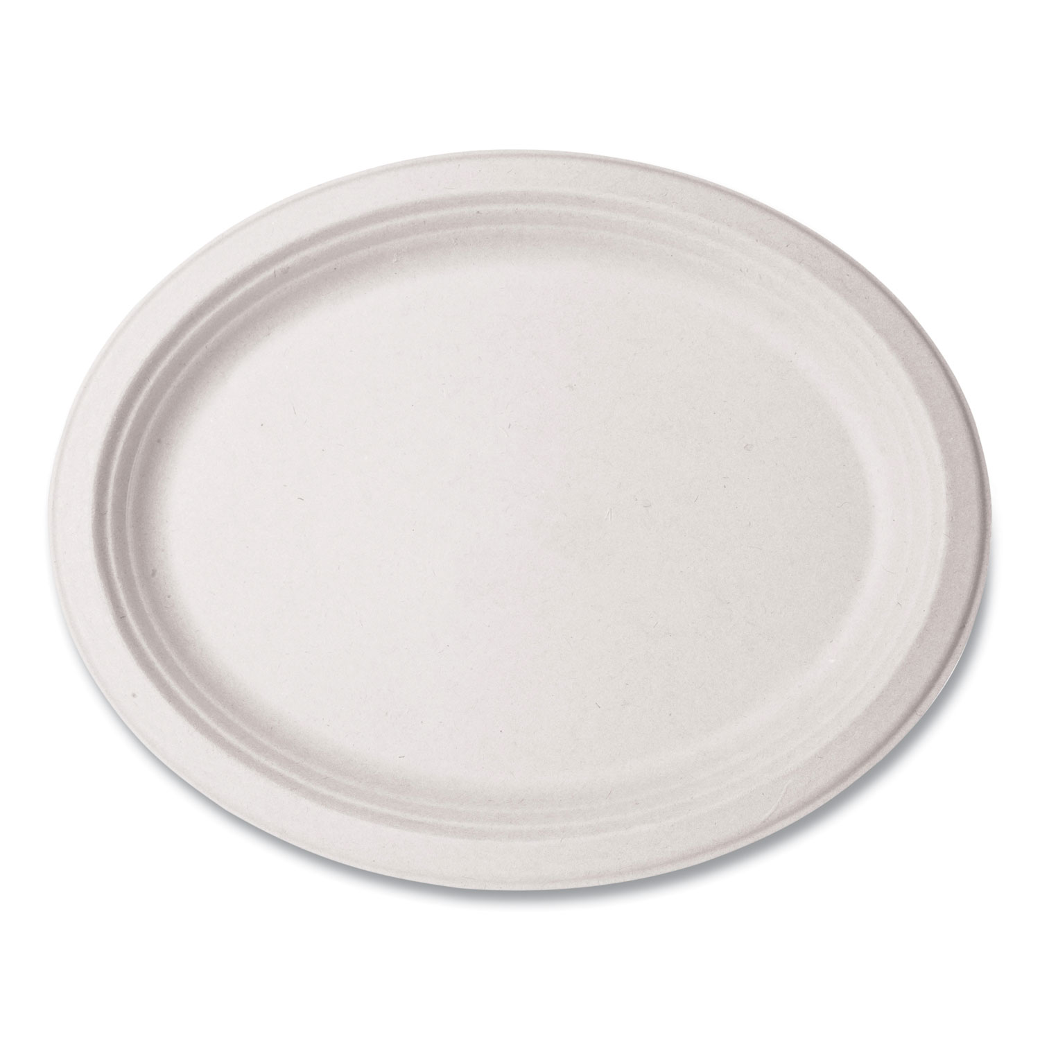 Nourish Molded Fiber Tableware, Compostable, Platter, 8 x 10, White, 500/Carton