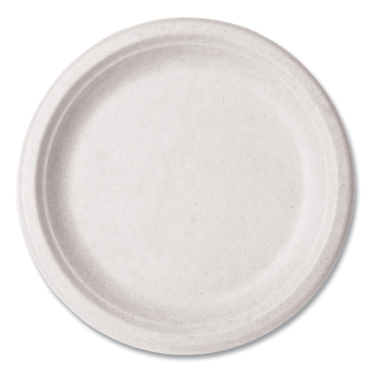 Molded Fiber Tableware, Compostable, Plate, 9″ dia, White, 500/Carton