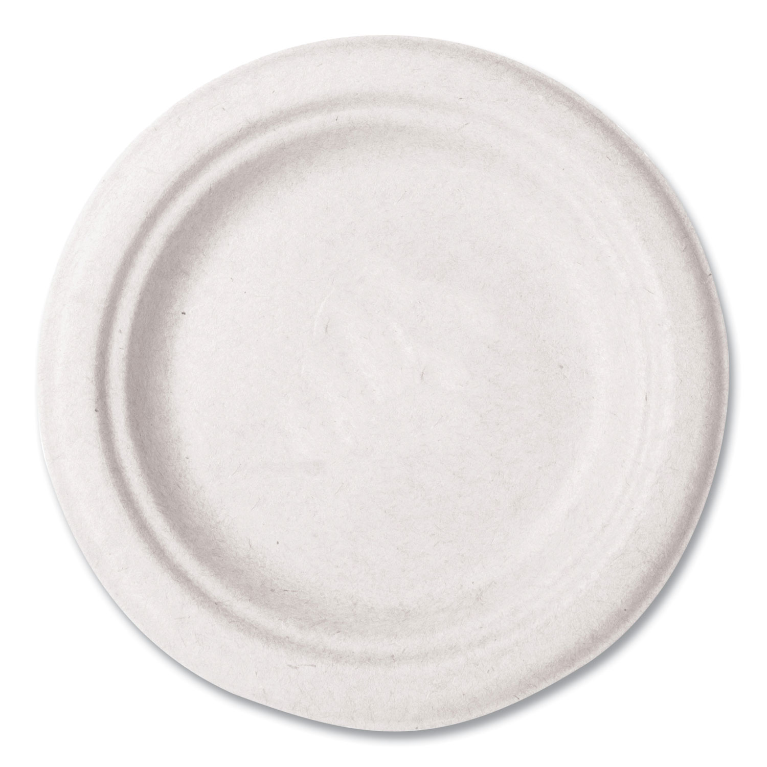 Molded Fiber Tableware, Compostable, Plate, 6″ dia, White, 1,000/Carton