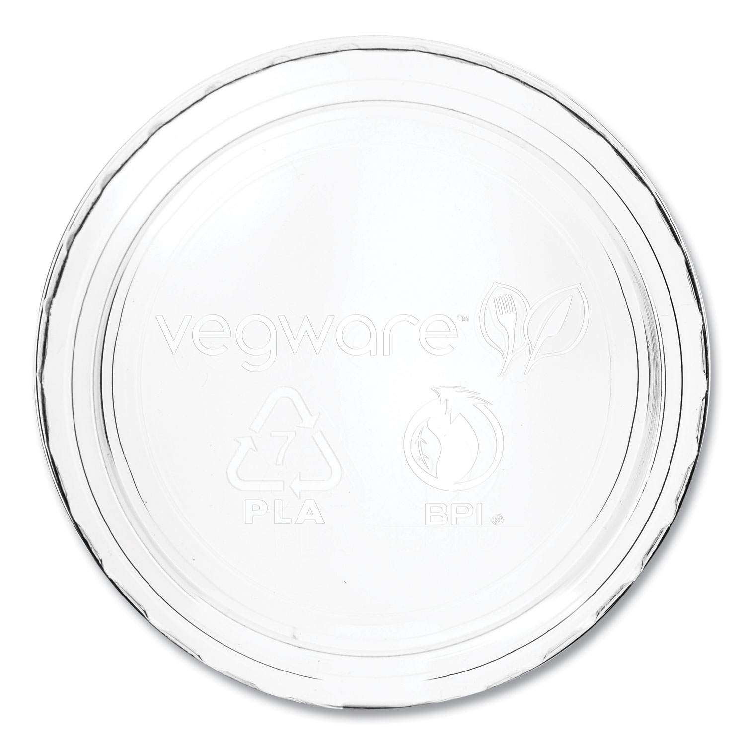 Portion Pot Lids, Compostable, Fits 2 oz to 4 oz Portion Pots, Clear, 2,000/Carton