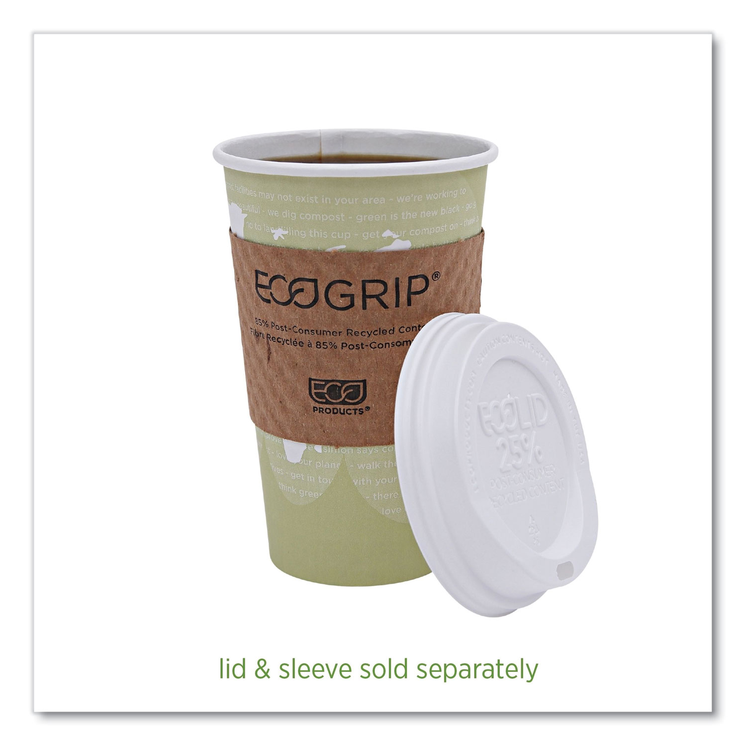 World Art Renewable and Compostable Hot Cups, 16 oz, Paper, Moss, 50/Pack -  Calvin Price Group
