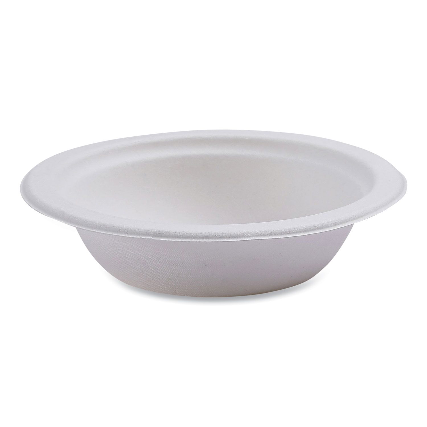 Renewable Molded Fiber Bowls, 12 oz, Natural White, 50/Pack