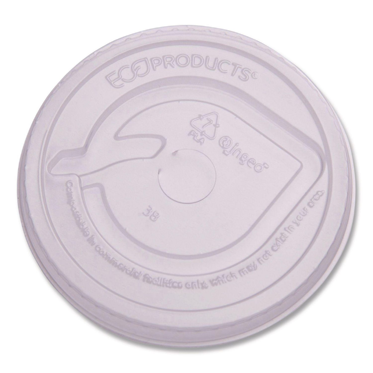 100% Compostable Ice Coffee Cups Lids [Flat LIDS 50 Pack