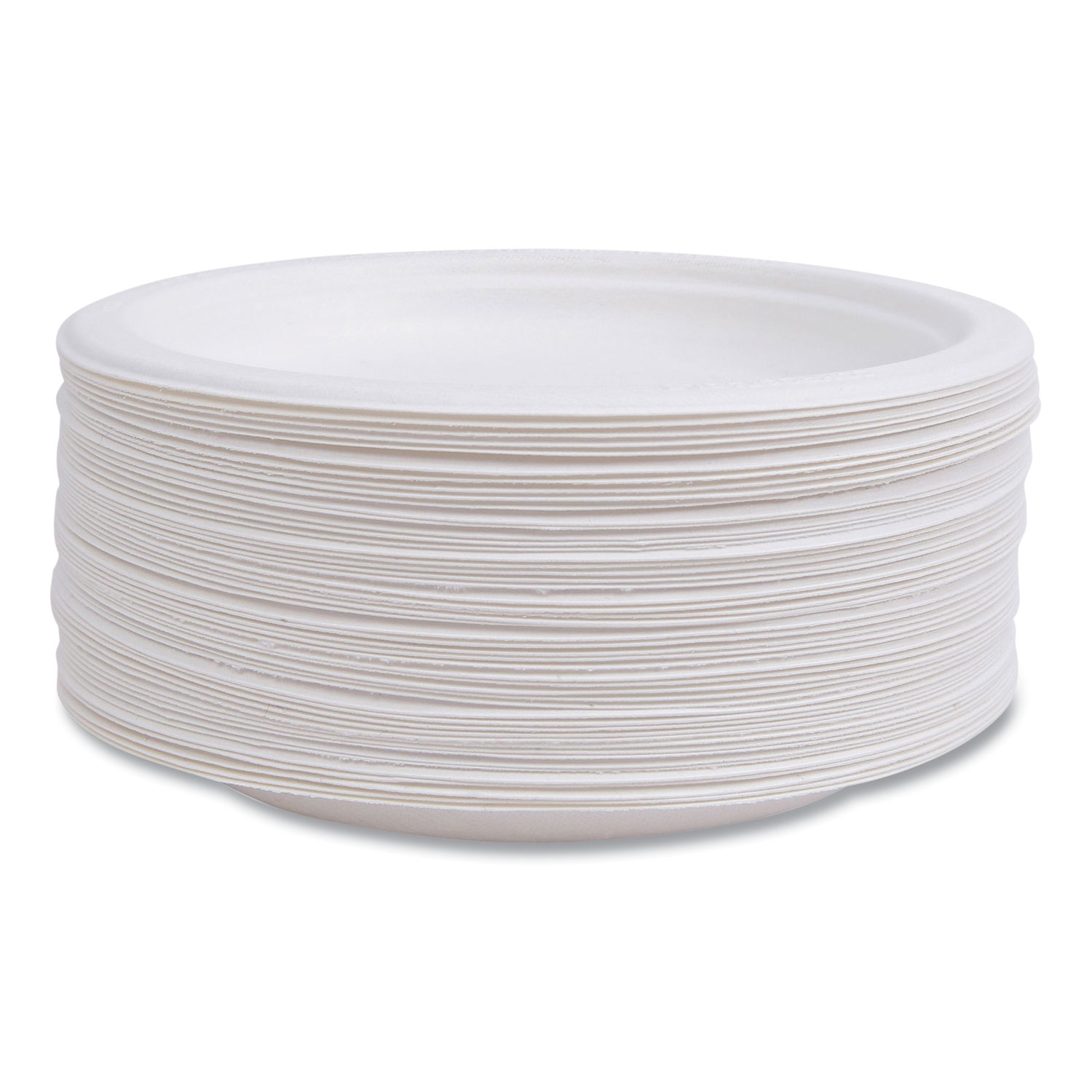 Natural White Disposable Paper Plate - 6 Dia