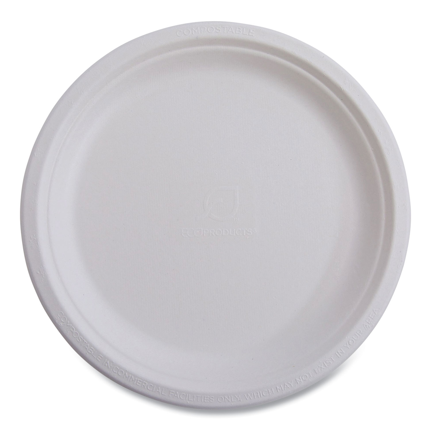 Vanguard Renewable and Compostable Sugarcane Plates, 6″ dia, White, 1,000/Carton