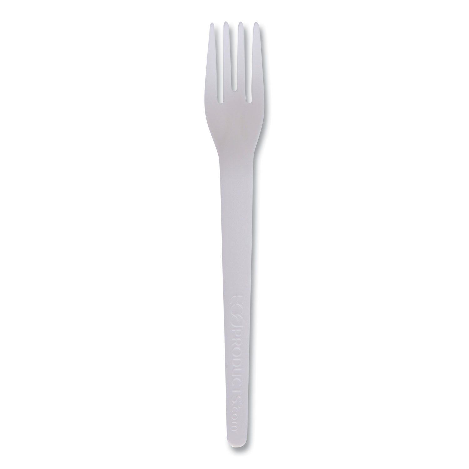 Plantware Compostable Cutlery, Fork, 6″, White, 1,000/Carton