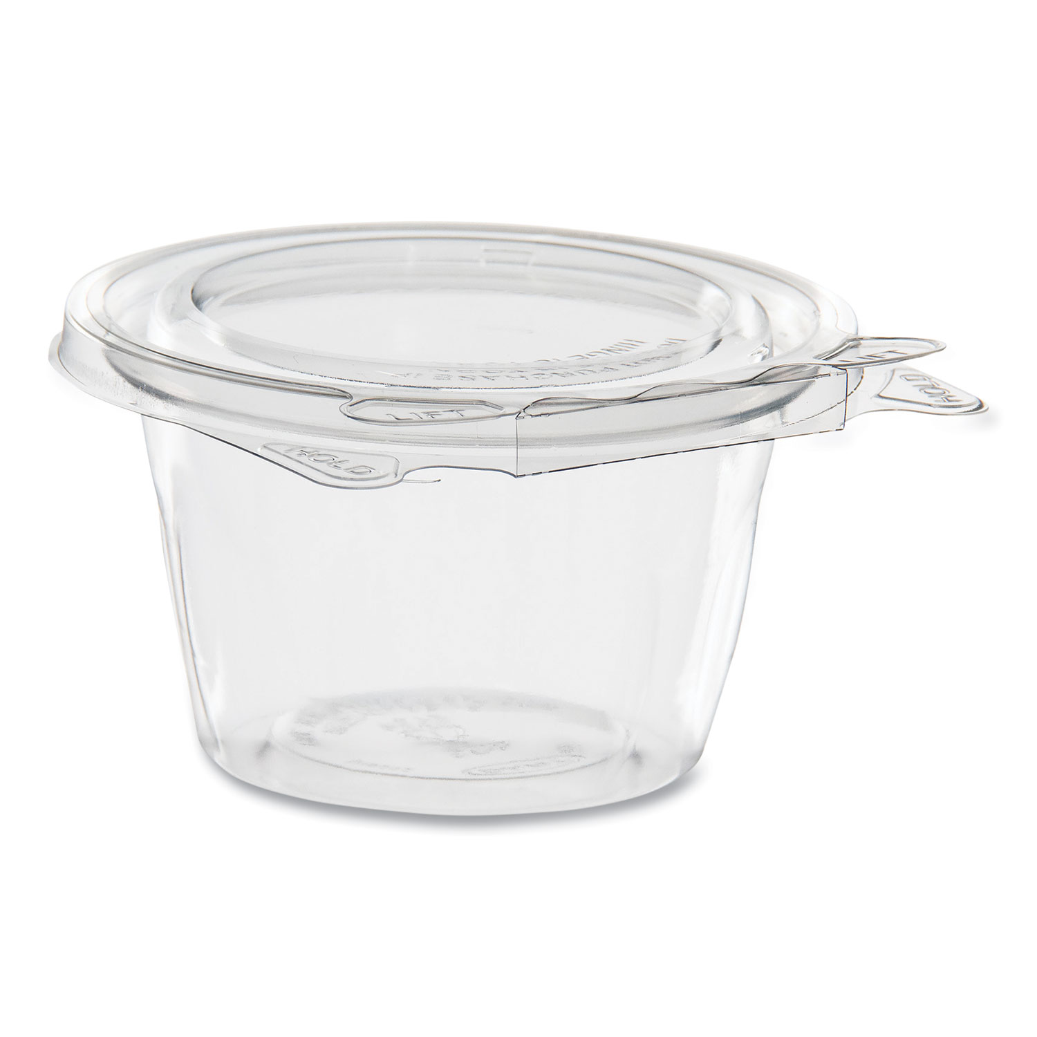SafeSeal Tamper-Resistant, Tamper Evident Bowls, Flat Lid, 8 oz, 4.6 x 8.84 x 2.49, Clear, Plastic, 272/Carton