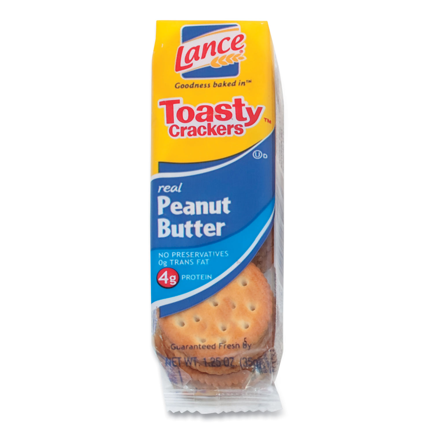 Toasty Crackers, Peanut Butter, 1.25 oz Packet, 24/Box