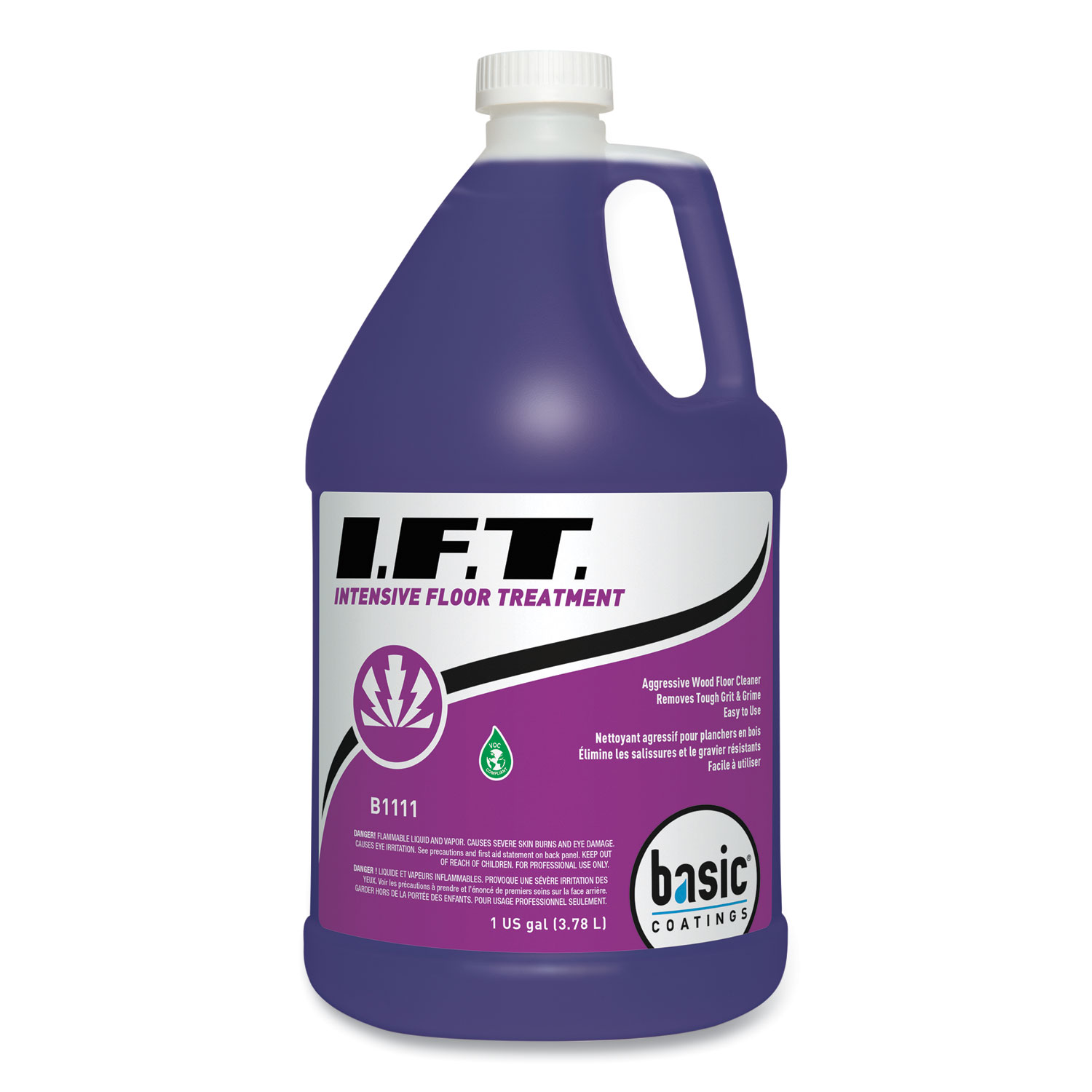 Intensive Floor Treatment, Mild Scent, 1 gal Bottle, 4/Carton