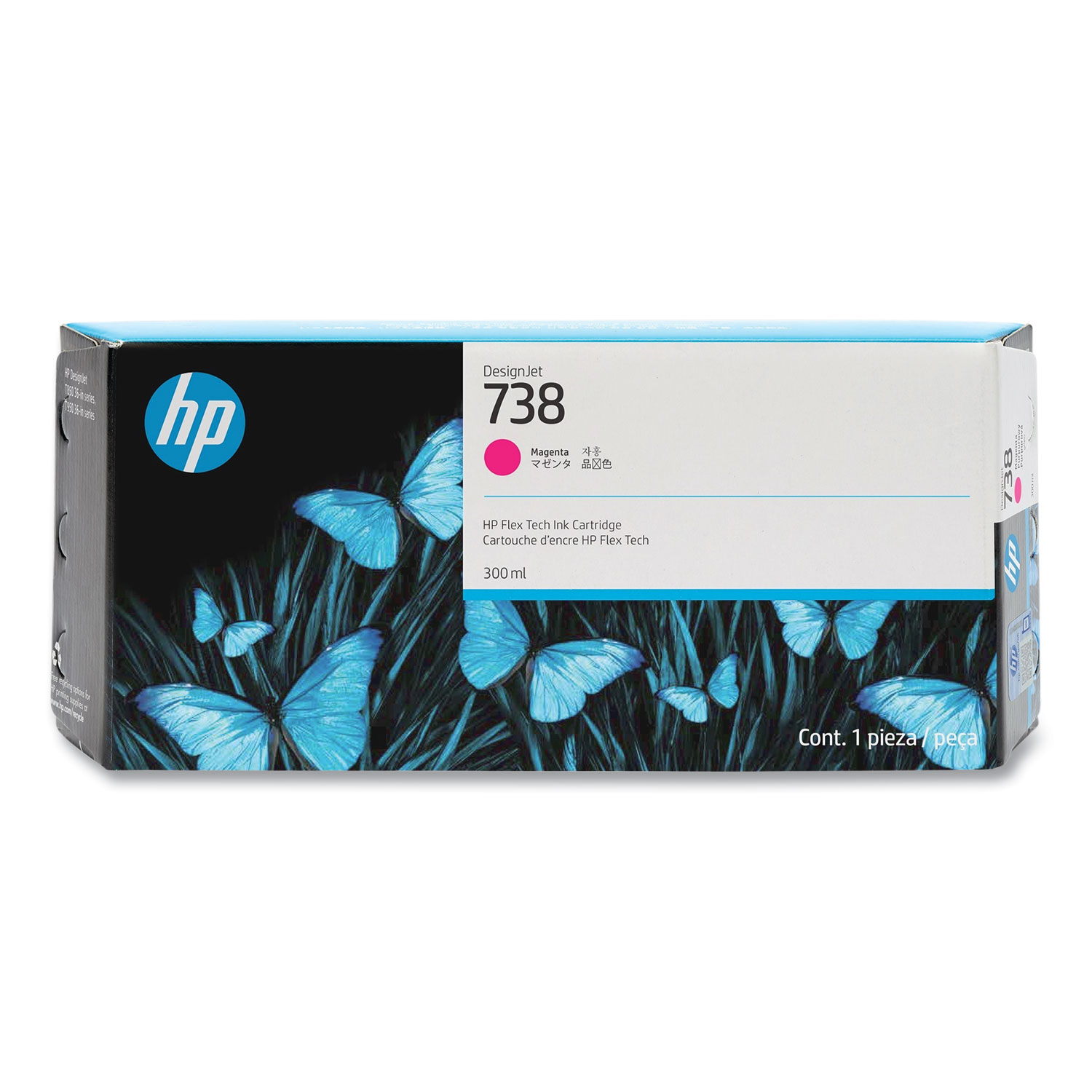 HP 738 (676M7A) Magenta Original DesignJet Ink Cartridge