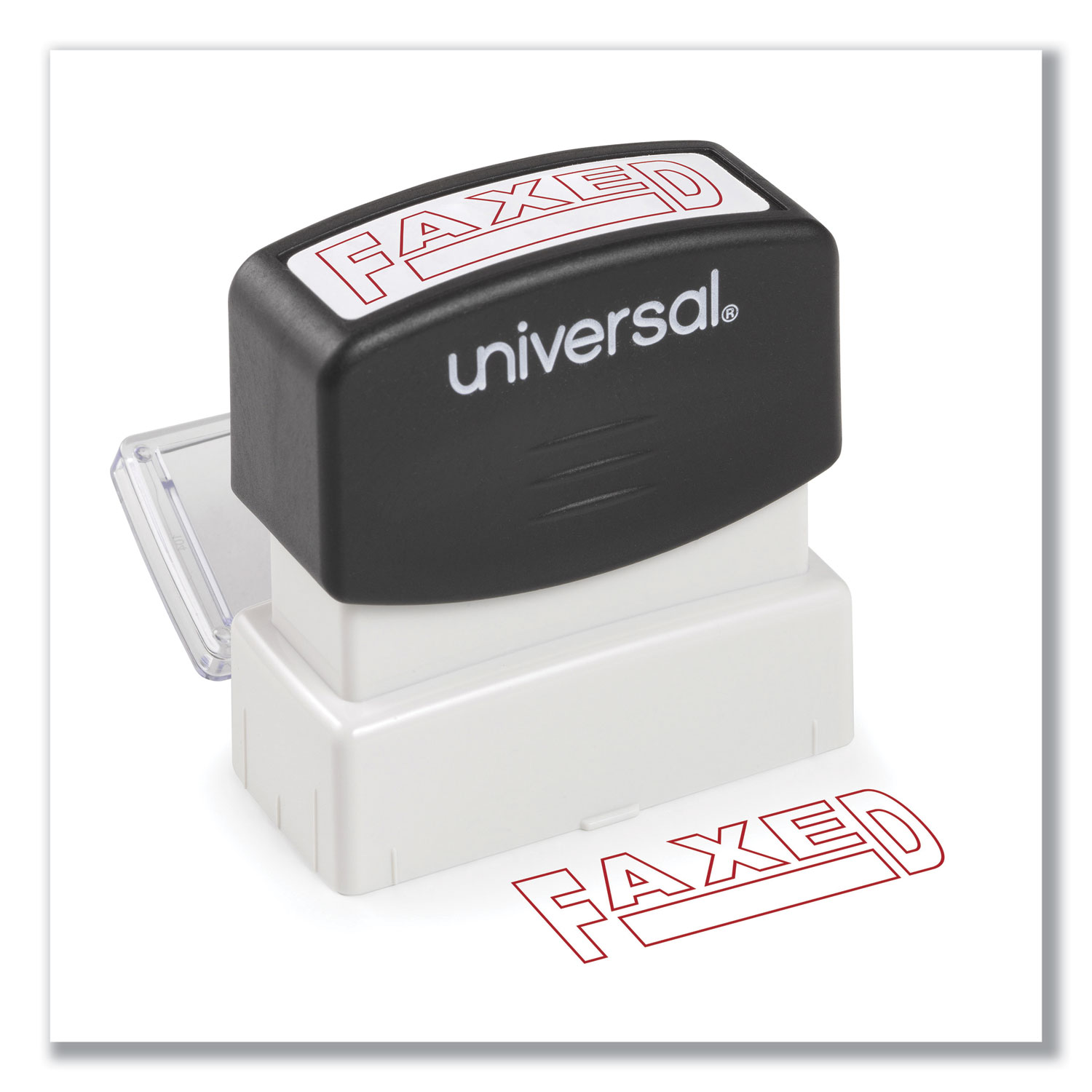 Message Stamp, FAXED, Pre-Inked One-Color, Red