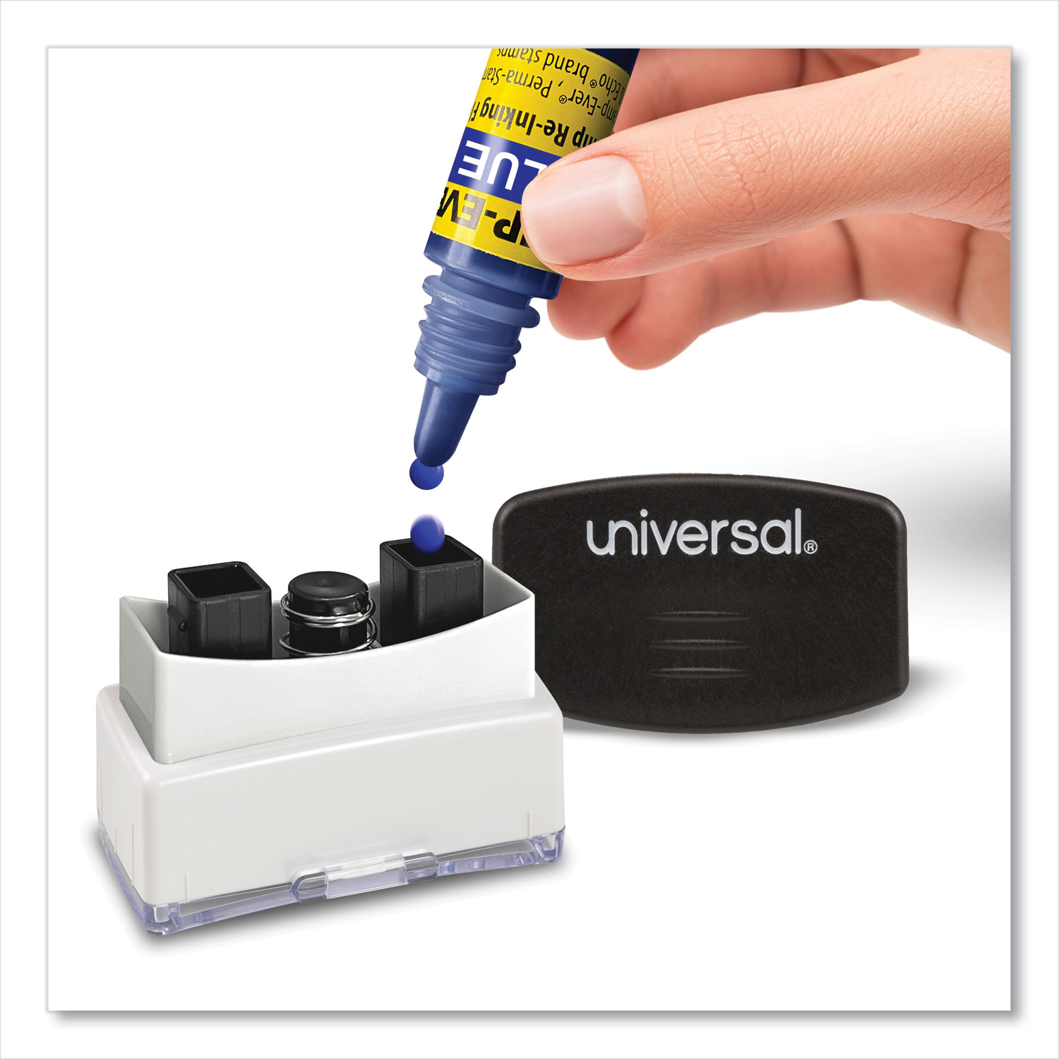 Stamp-Ever Universal Stamp Squeeze Ink Refill - 1 Each - Black Ink - 0.24  fl oz