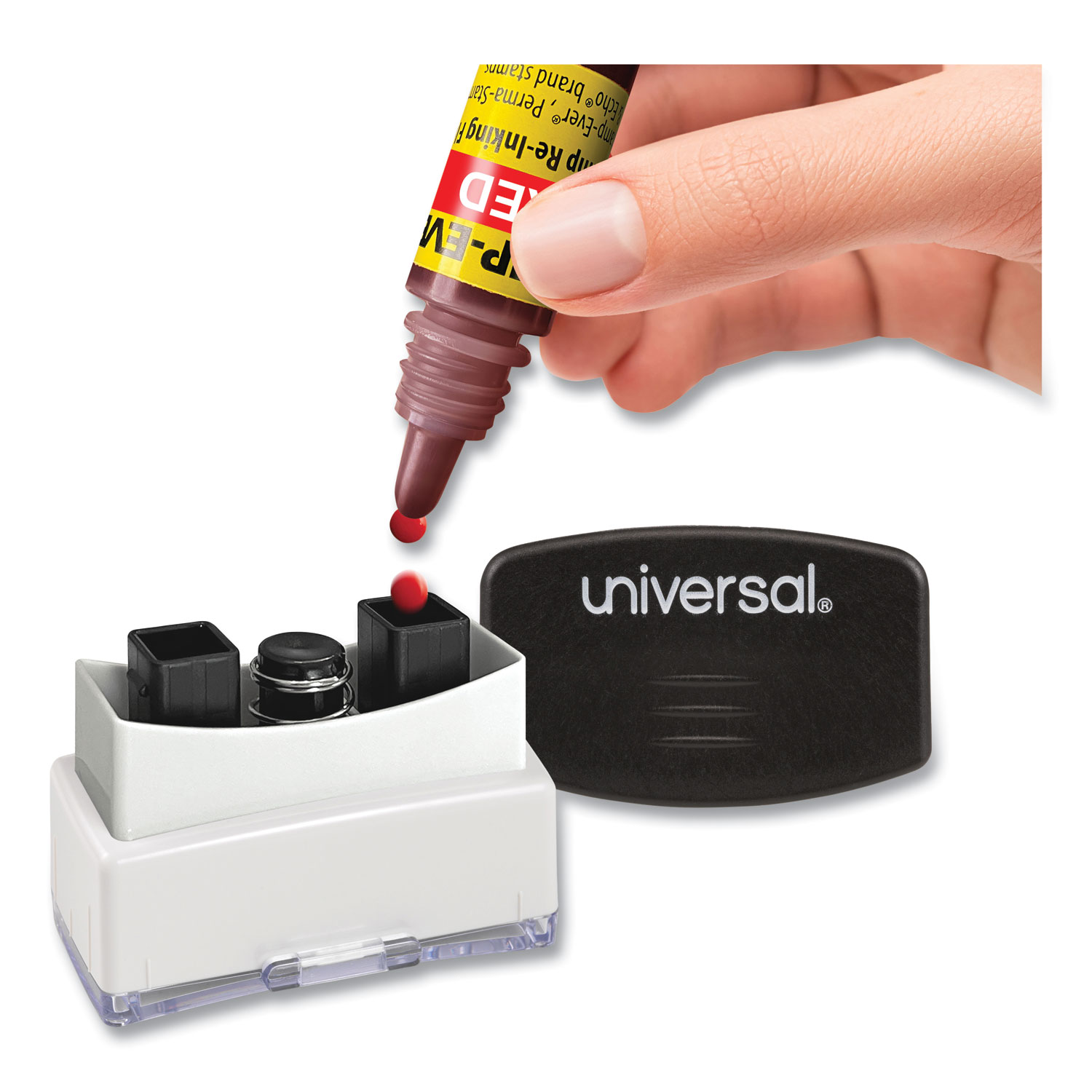 Stamp-Ever, USS5028, Pre-inked Stamp Ink Refill, 1 Each, Red 