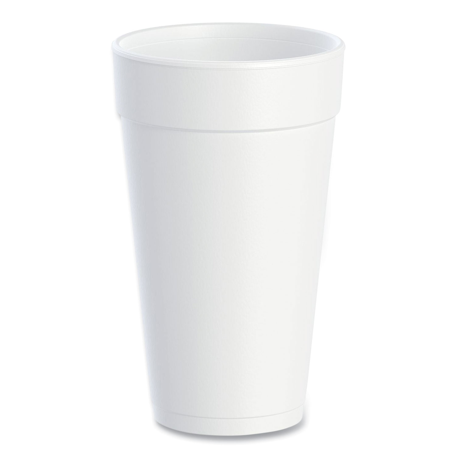 Foam Drink Cups, 20 oz, White, 25/Bag, 20 Bags/Carton