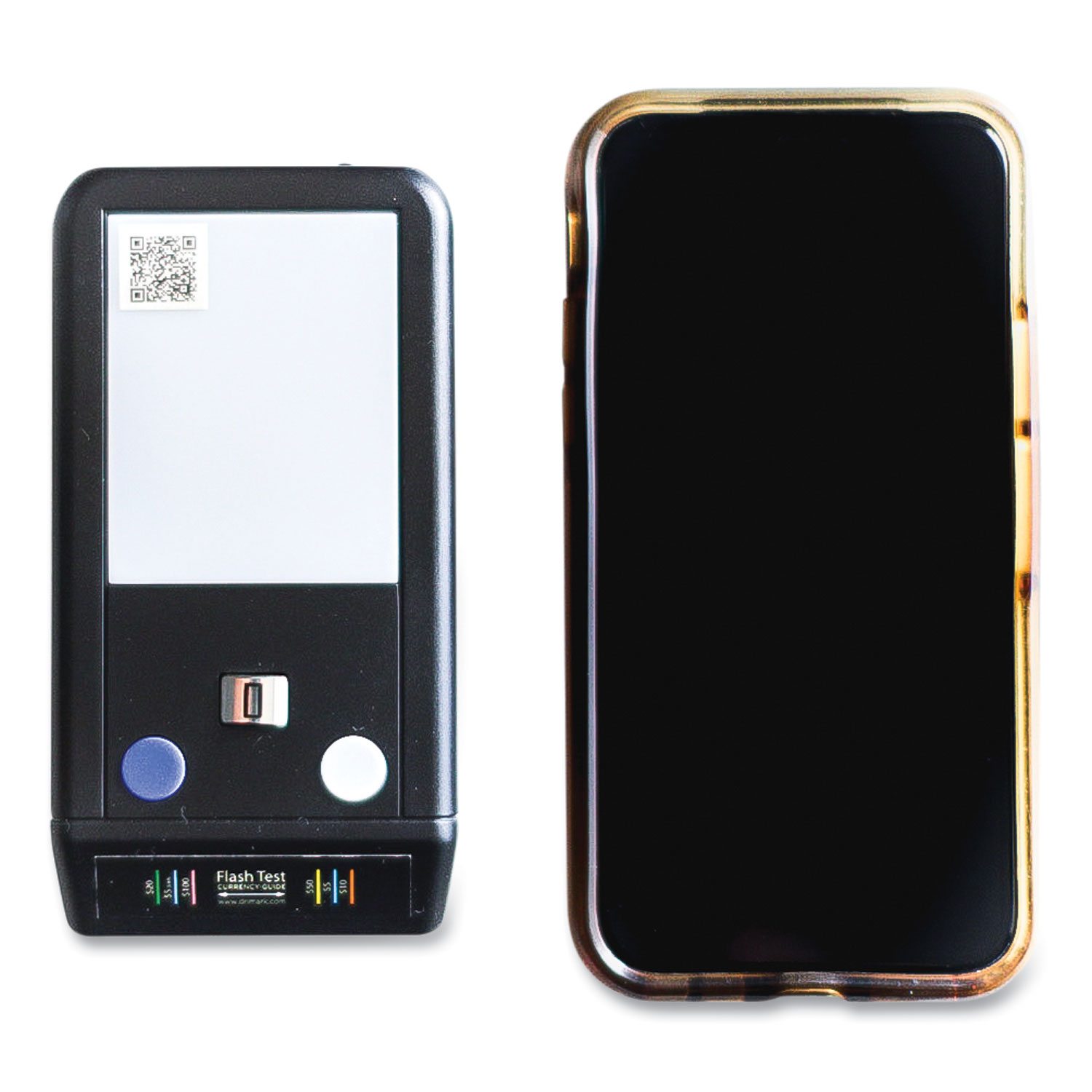 FlashTest Counterfeit Detector, MICR; UV Light; Watermark, U.S. Currency, 2.5 x 4.5 x 0.8, Black