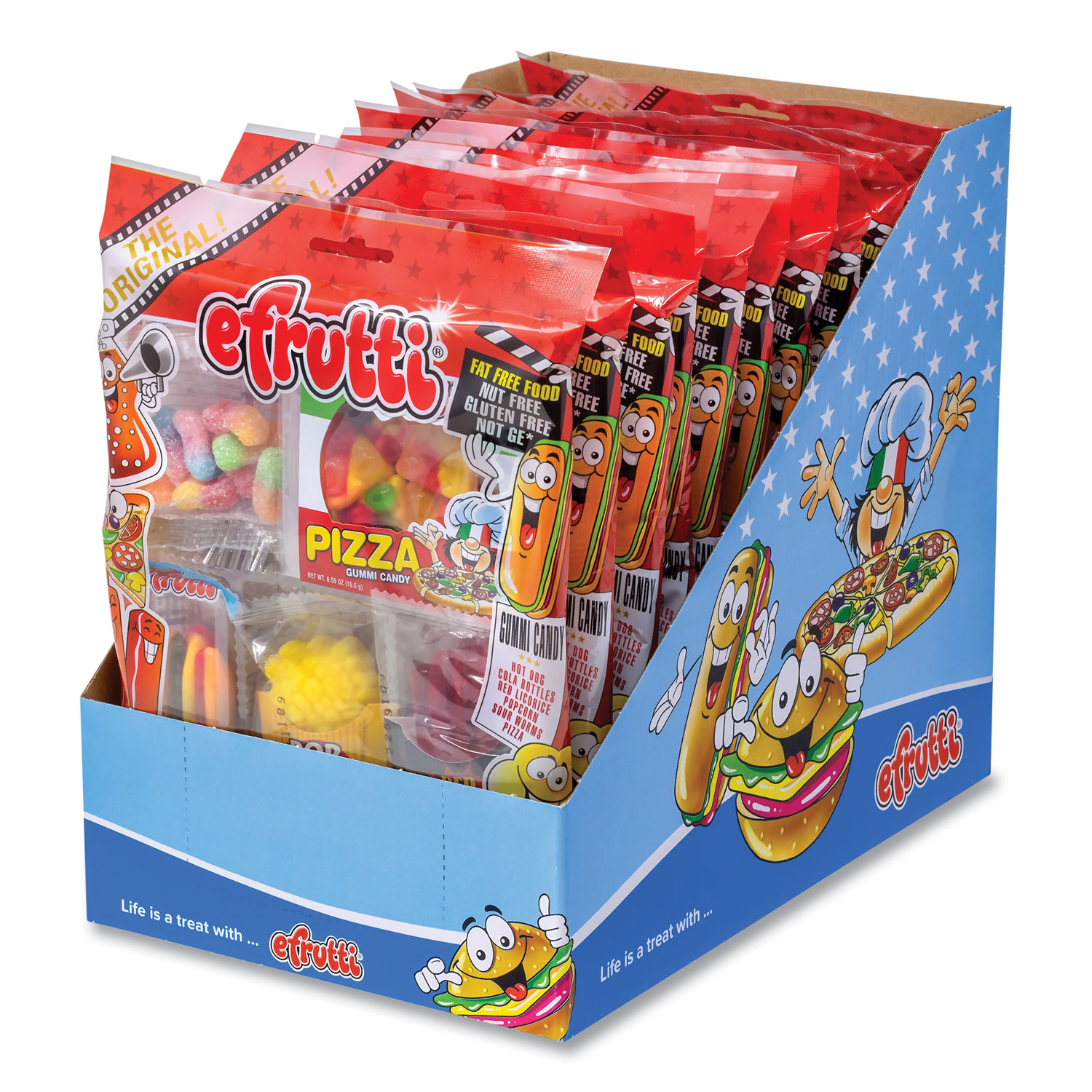 Movie Bag Candy, Assorted Flavors, 2.7 oz Bags, 12/Carton