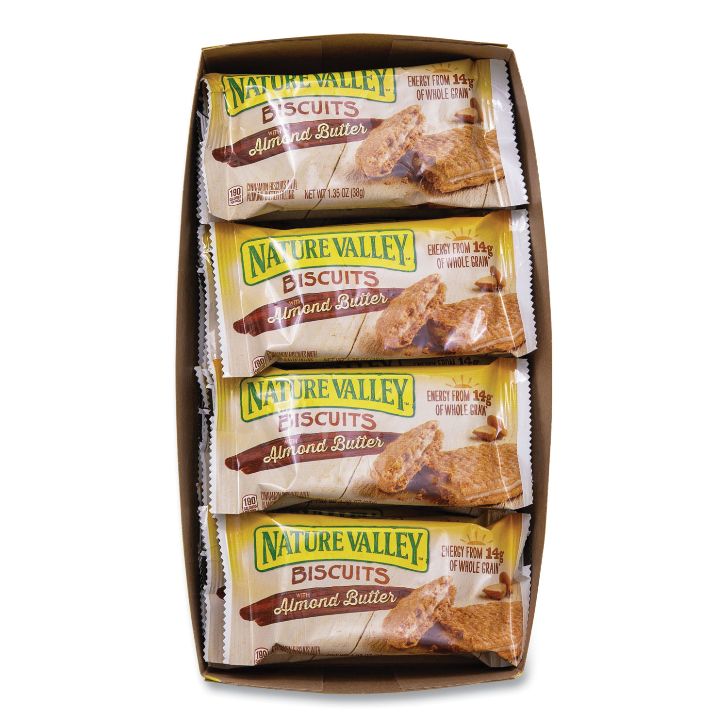 Biscuits, Almond Butter, 1.35 oz Pouch, 16/Box