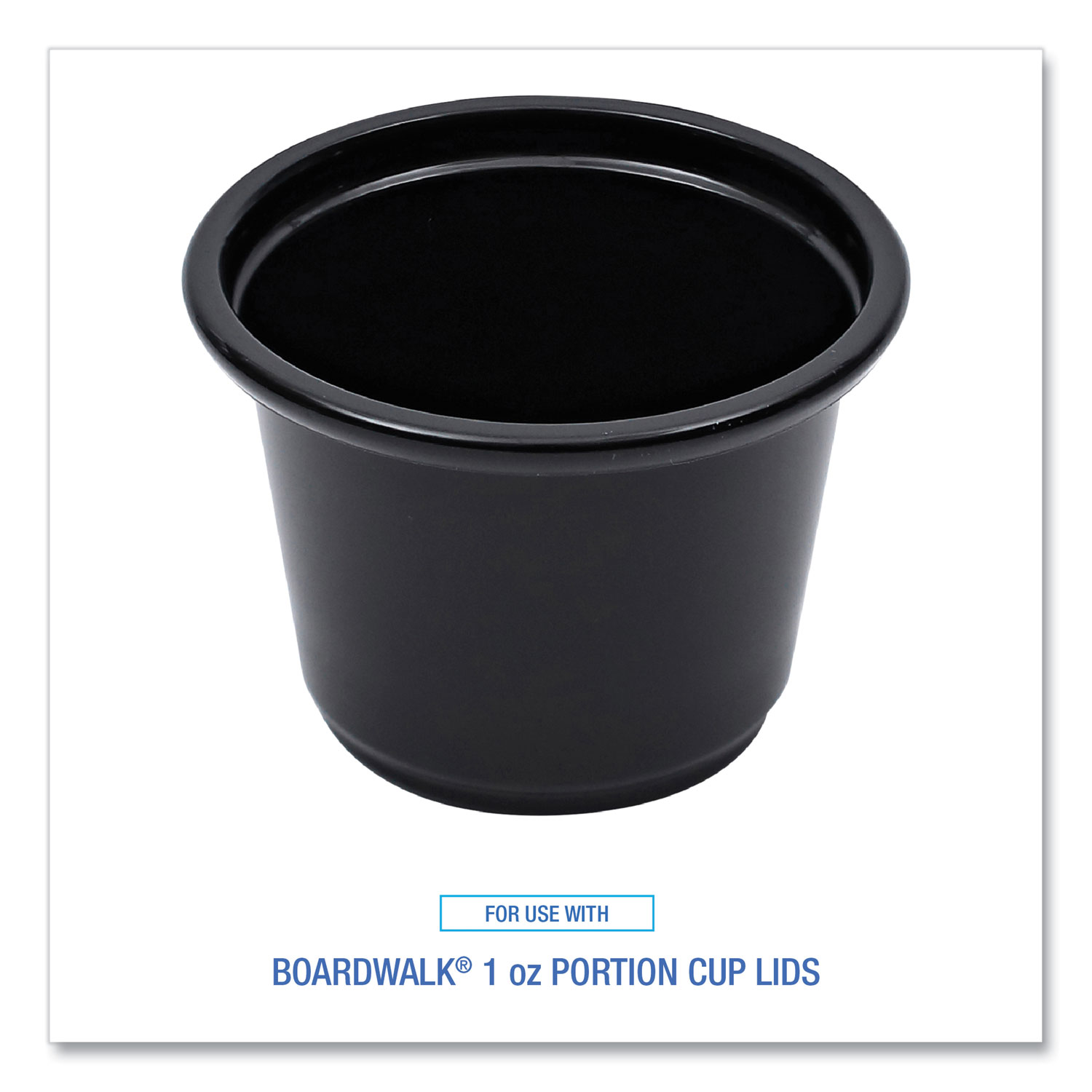 Souffle/Portion Cups, 1 oz, Plastic, Black, 125/Sleeve, 20 Sleeves/Carton -  myEliteProducts
