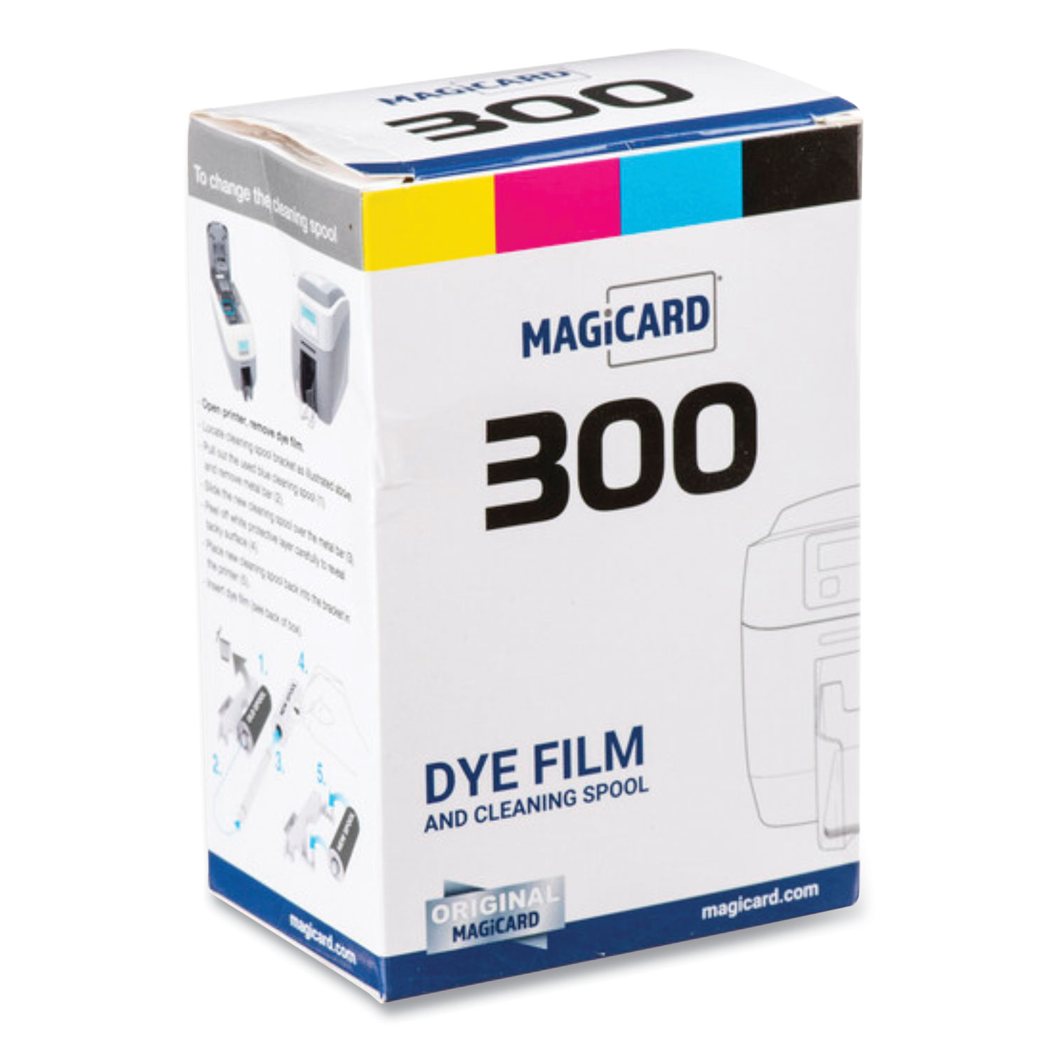 300 Dual YMCKO/2 Printer Ribbon, Black/Cyan/Magenta/Yellow