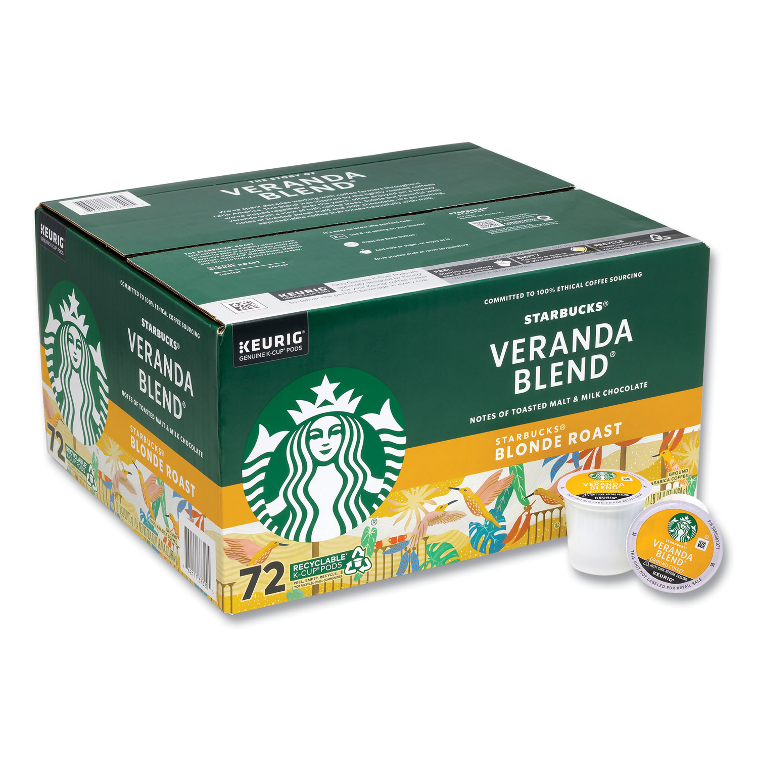 Starbucks Veranda Blend Light Roast K-Cup Pods, 72 ct.
