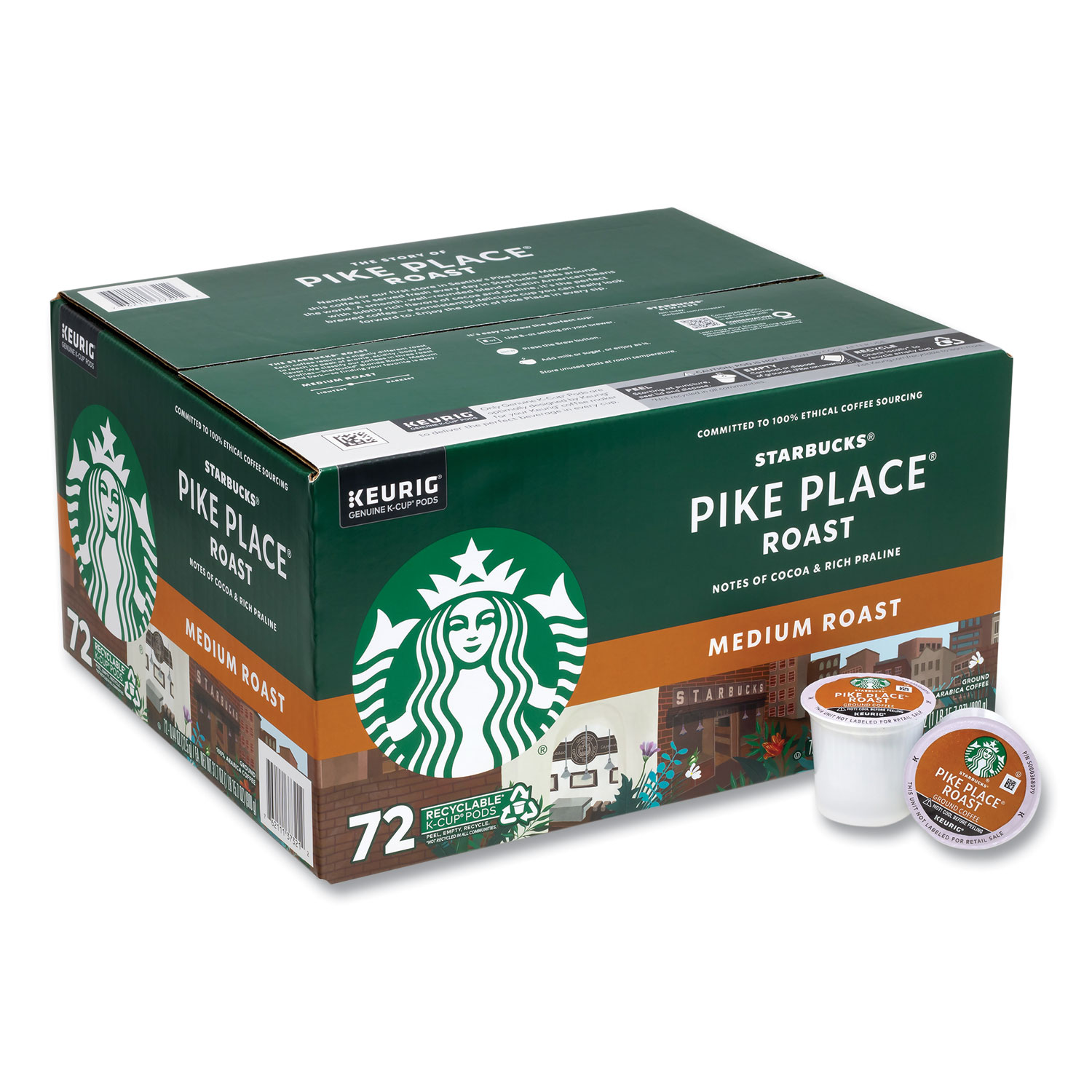 Starbucks® Pike Place Coffee K-Cups, 72/Carton