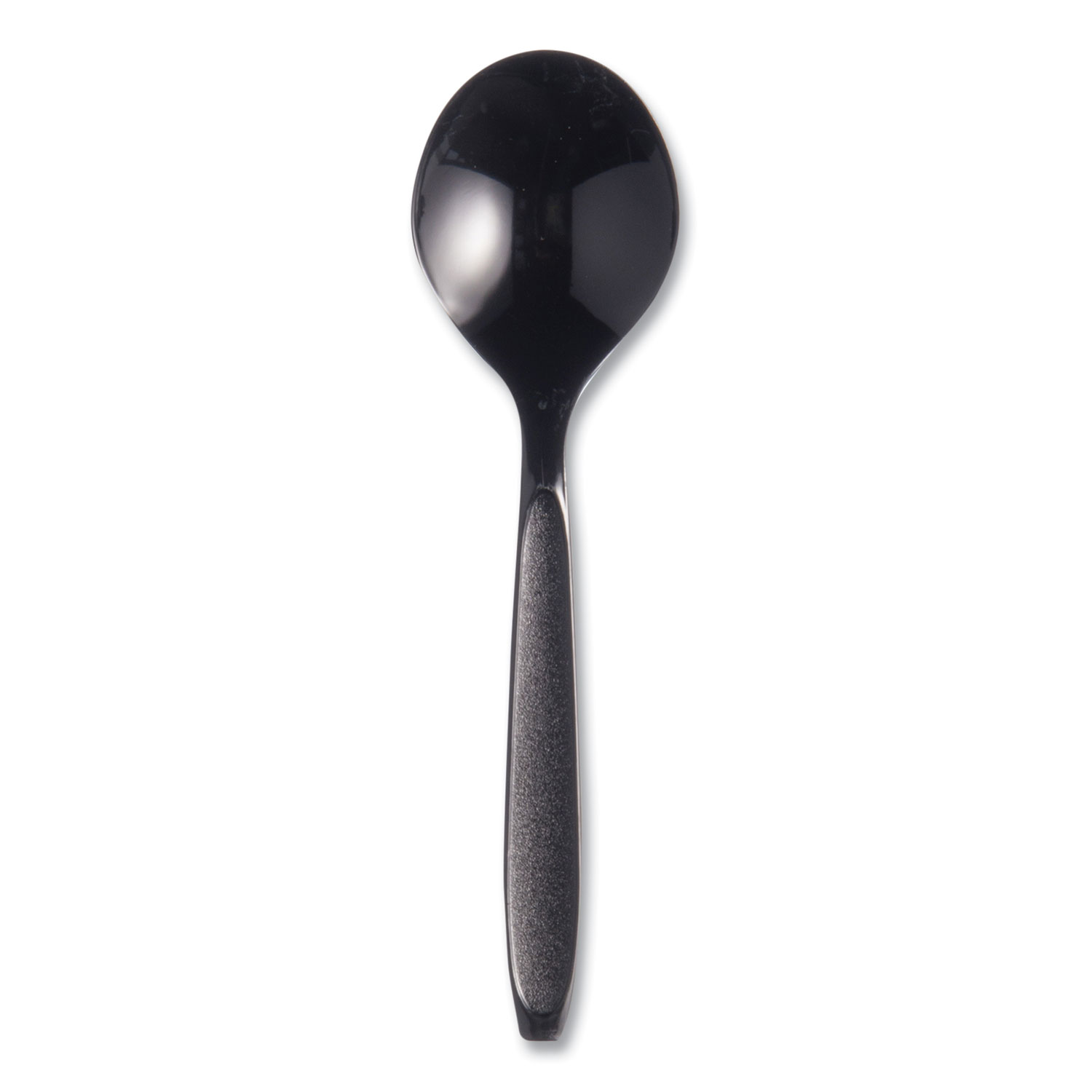 Reliance Mediumweight Cutlery, Soup Spoon, Plastic, Black, 1,000/Carton