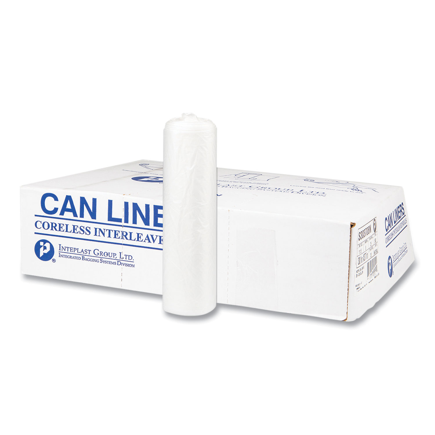 High-Density Commercial Can Liners, 33 gal, 17 mic, 33″ x 40″, Clear, Interleaved Roll, 25 Bags/Roll, 10 Rolls/Carton