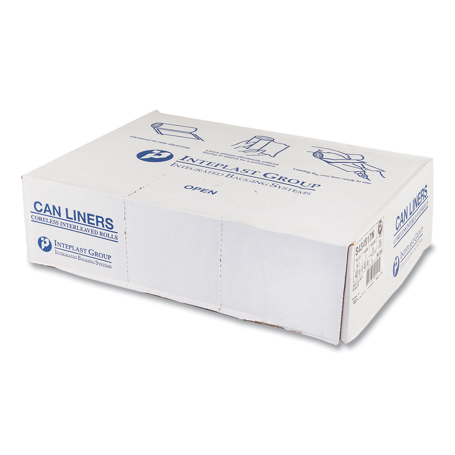 Inteplast Group 10 Gallon Perforated Roll Commercial Can Liners - Natural