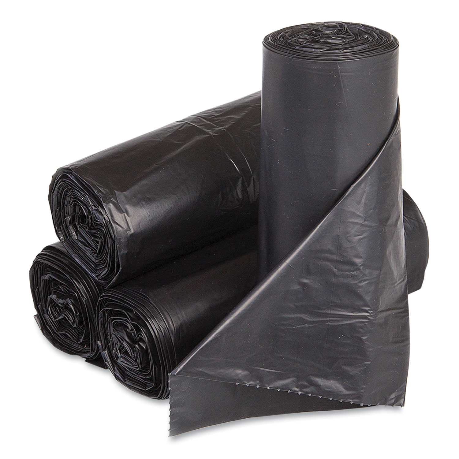 Lavex Li'l Herc 20-30 Gallon 1.5 Mil 30 x 36 Low Density Medium-Duty  Black Can Liner / Trash Bag - 100/Case