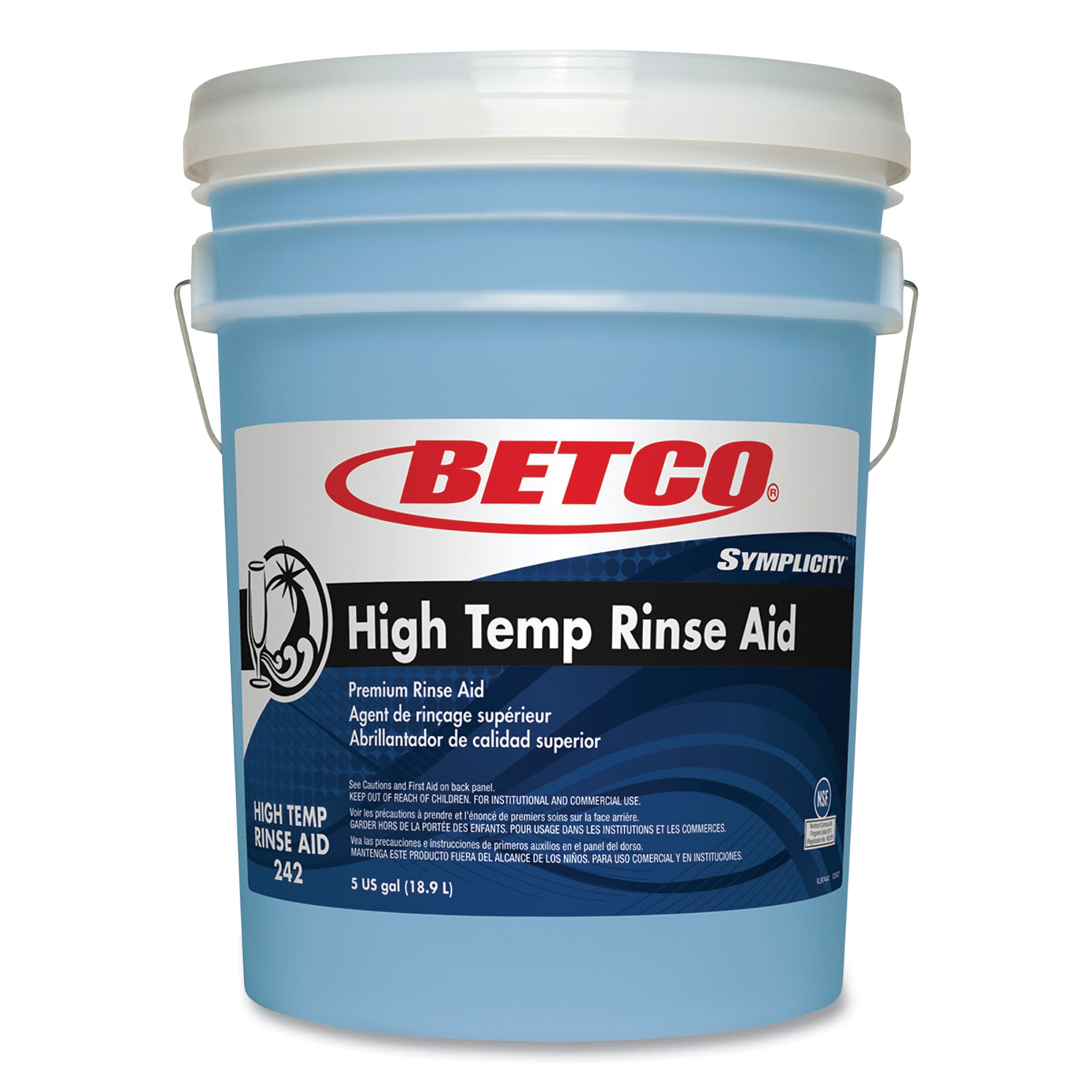 Symplicity High Temp Rinse Aid, 5 gal Pail