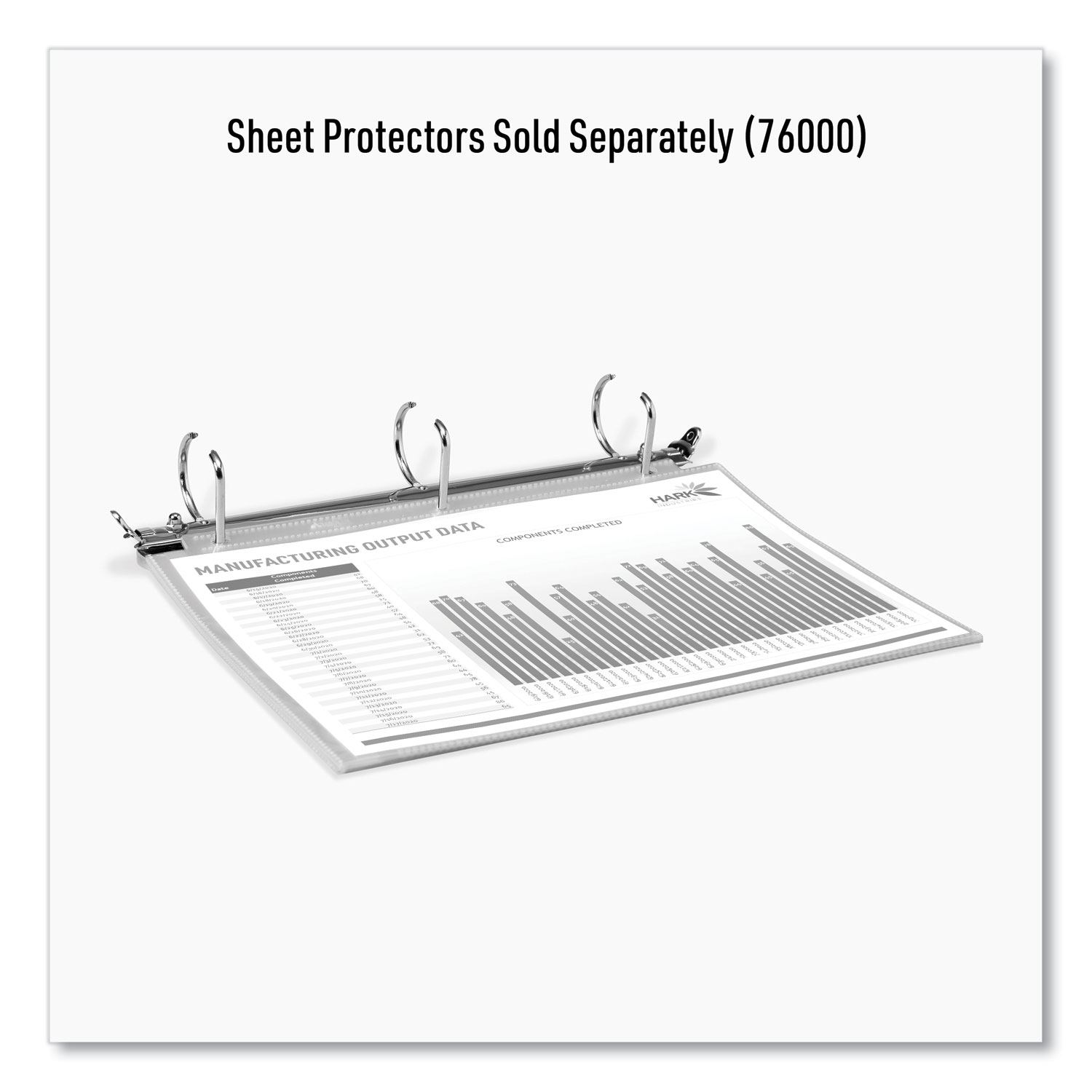 Hanging Binder Rings, 3 Rings, 1.5" Capacity, 11 x 8.5 Reparto