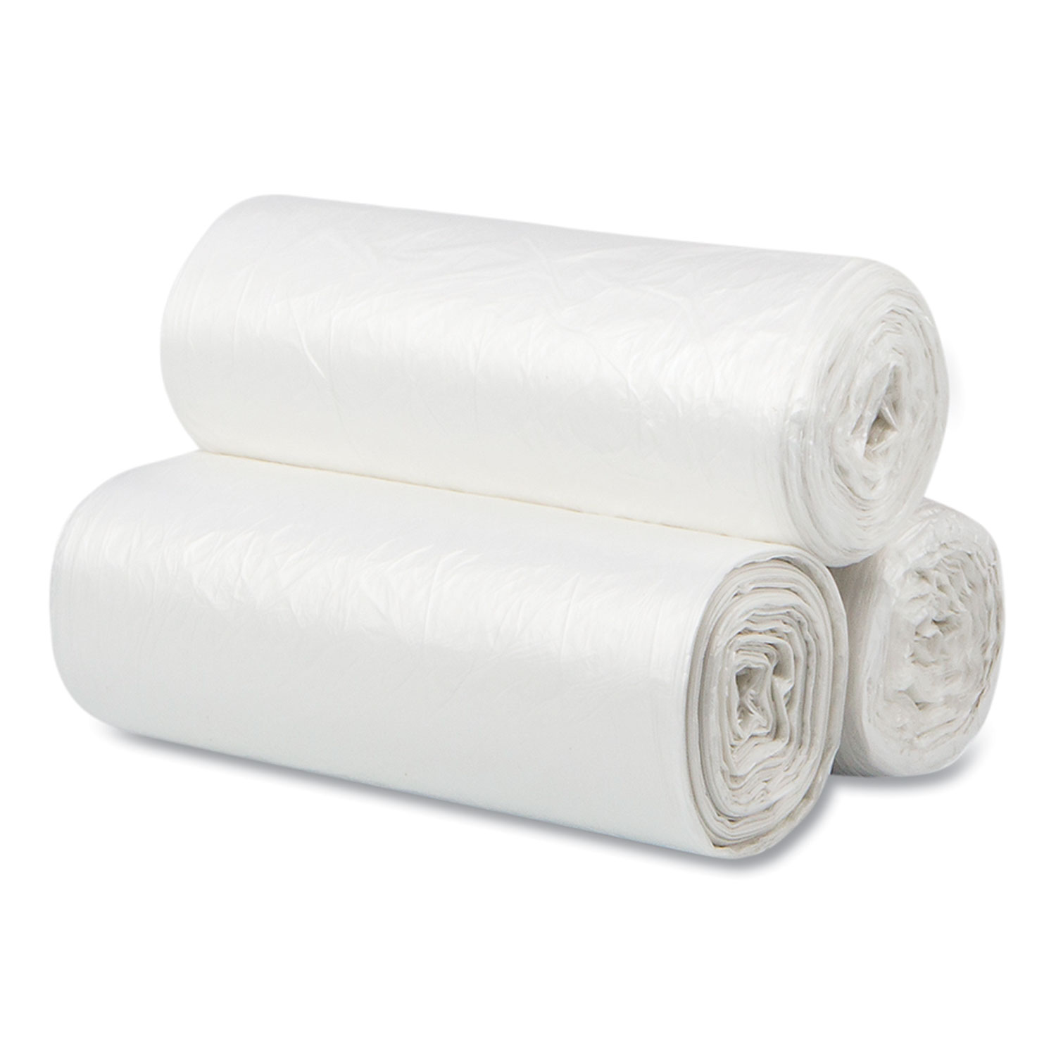 High-Density Garbage Can Liner, 43 x 48, 12 Mic, Natural by Inteplast Group - IBSS434812N