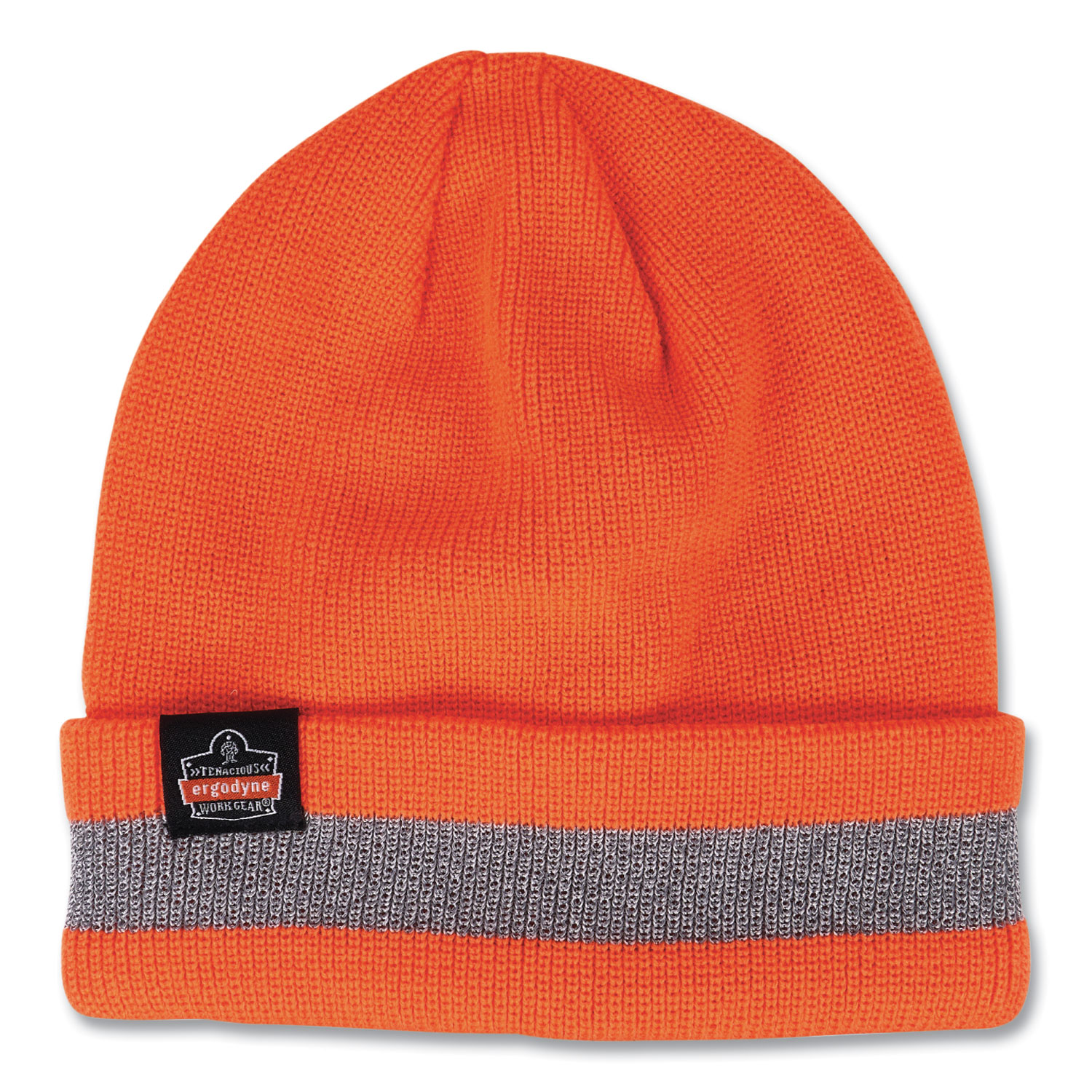 N-Ferno 6803 Reflective Rib Knit Winter Hat, One Size Fits Most, Orange