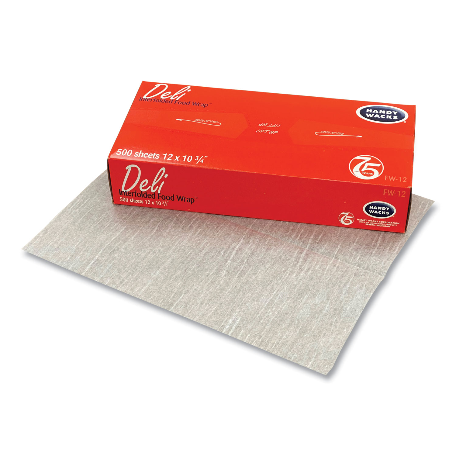 Durable Packaging 6 x 10 3/4 Interfolded Deli Wrap Wax Paper