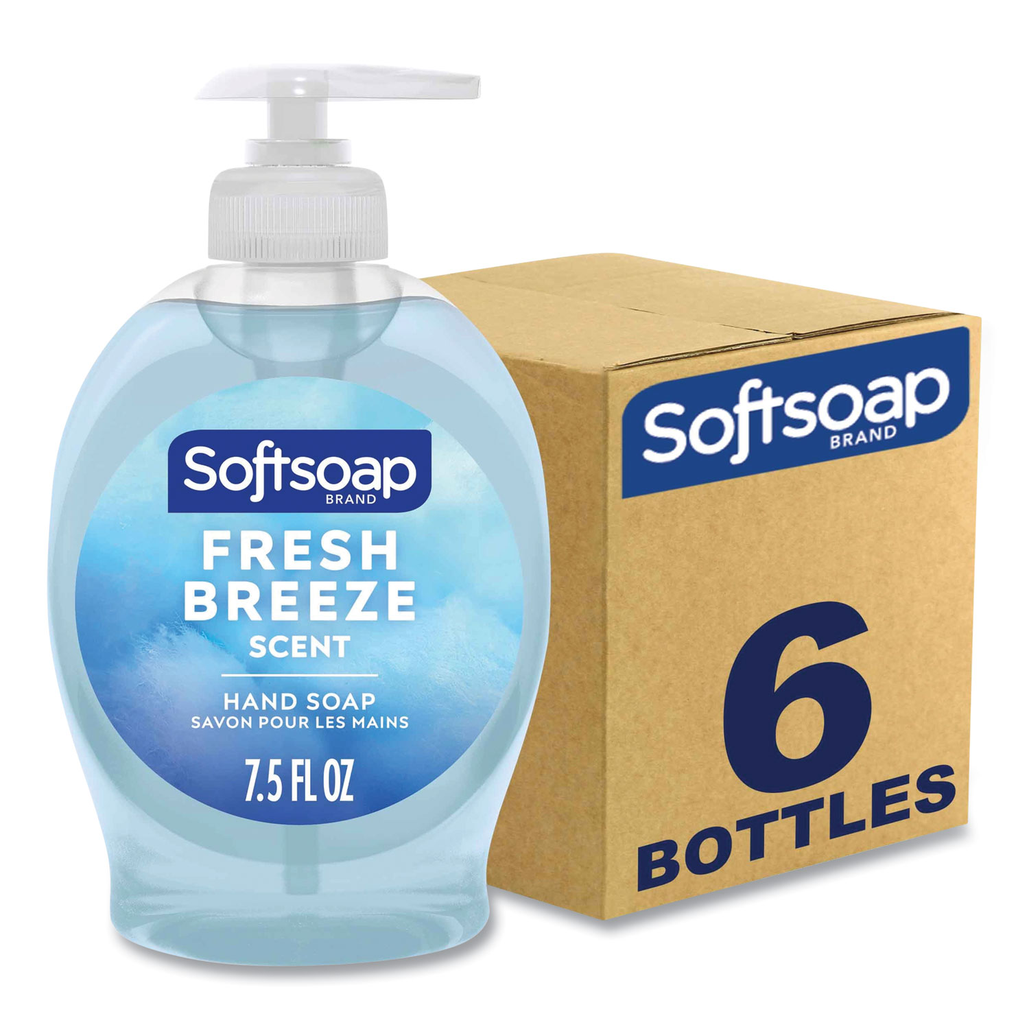 Softsoap Liquid Hand Soap Pumps, Fresh Breeze Scent, 7.5 oz, 6/Carton