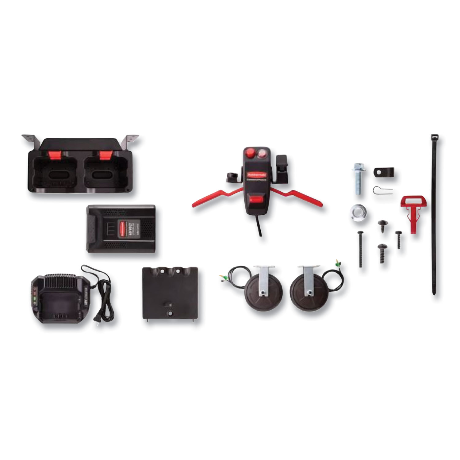 Motorized Kit for Housekeeping Cart, 60 V Battery, Black