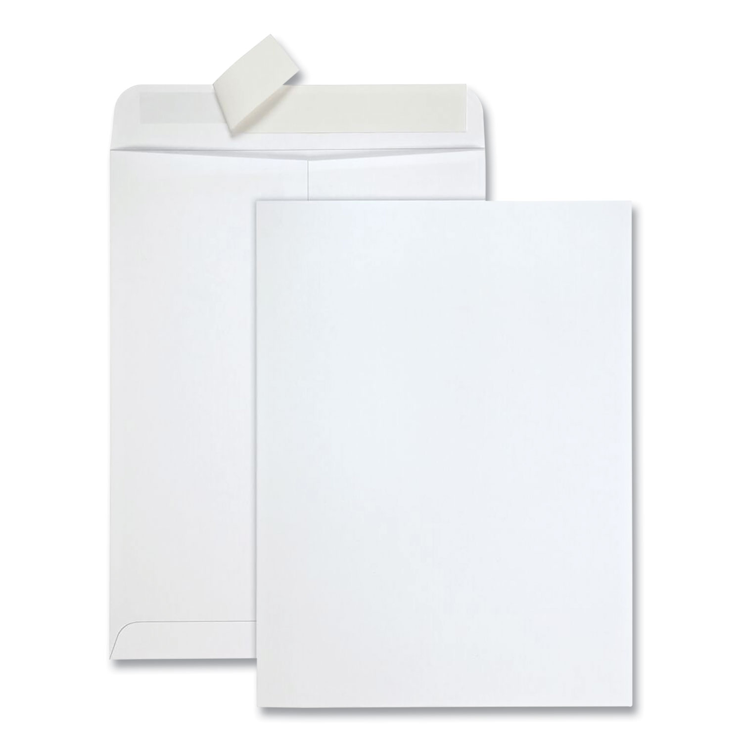 Redi-Strip Catalog Envelope, #10 1/2, Cheese Blade Flap, Redi-Strip Adhesive Closure, 9 x 12, White, 100/Box