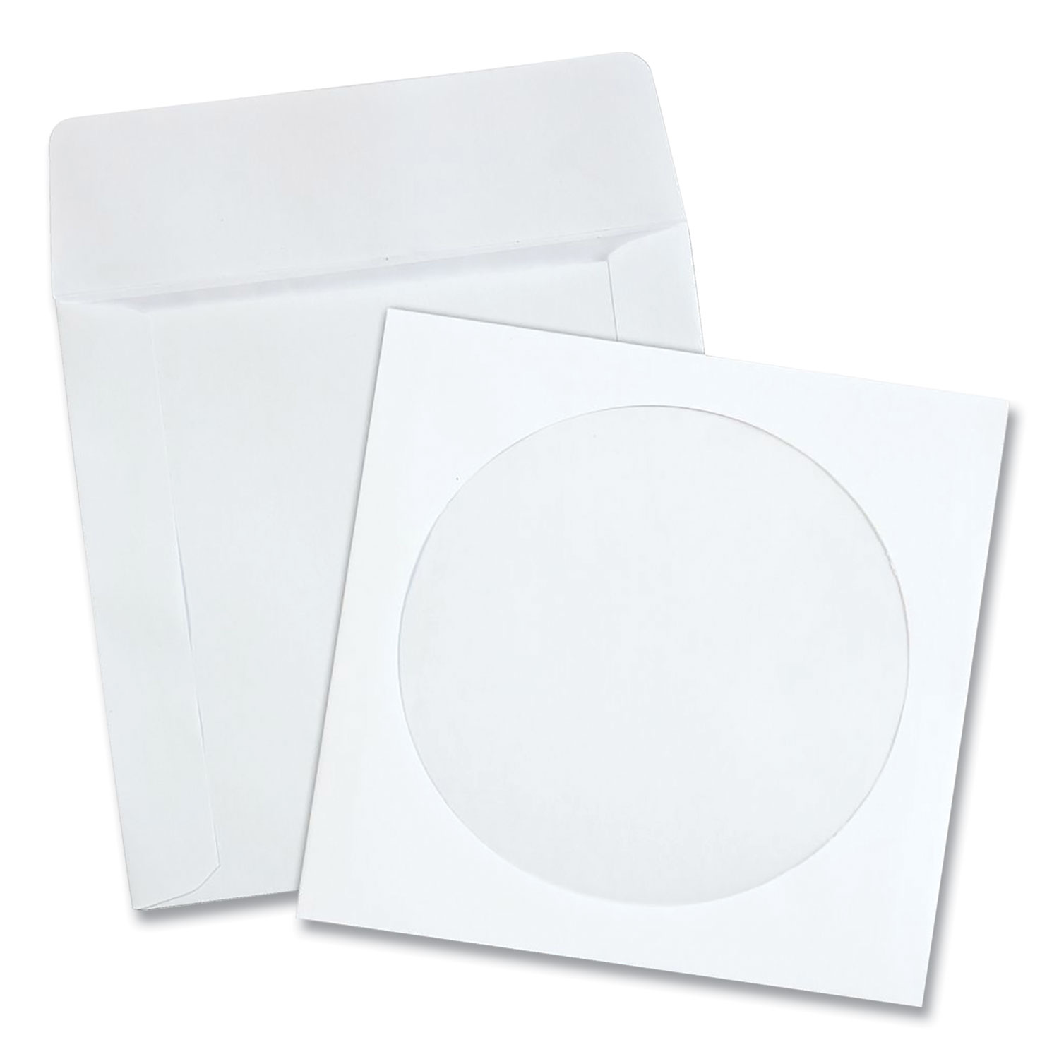 CD/DVD Sleeves, 1 Disc Capacity, White, 100/Box