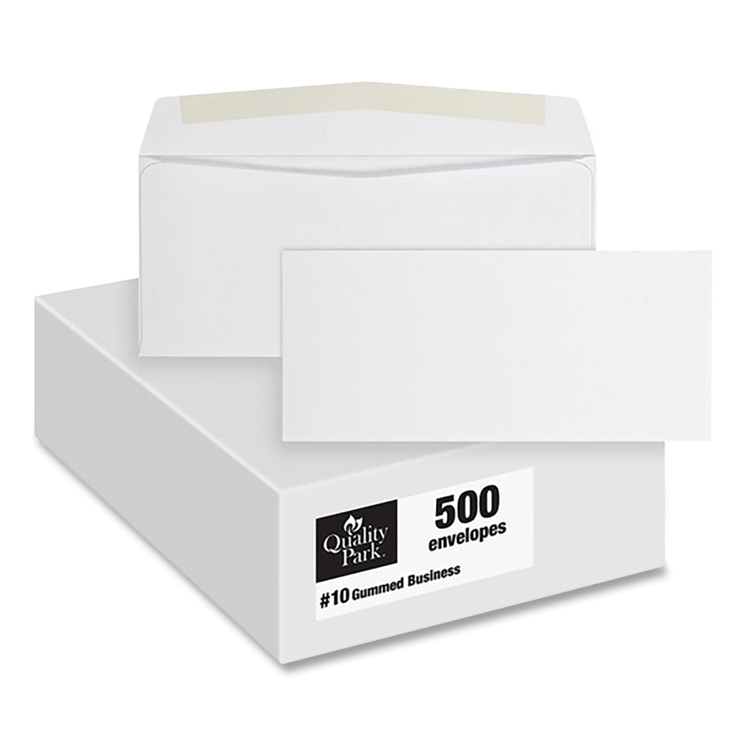 Business Envelope, #10, Commercial Flap, Side Seam, Gummed Closure, 24 lb  Bond Weight Paper, 4.13 x 9.5, White, 500/Box - mastersupplyonline