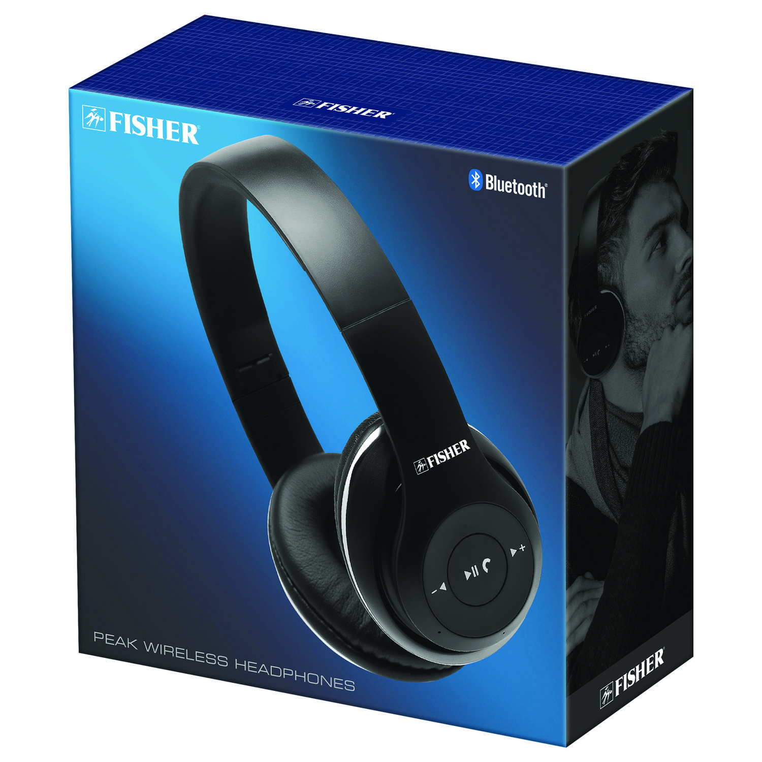 FISHER® Peak Wireless Headphones, Black | DTB Distributors, Inc