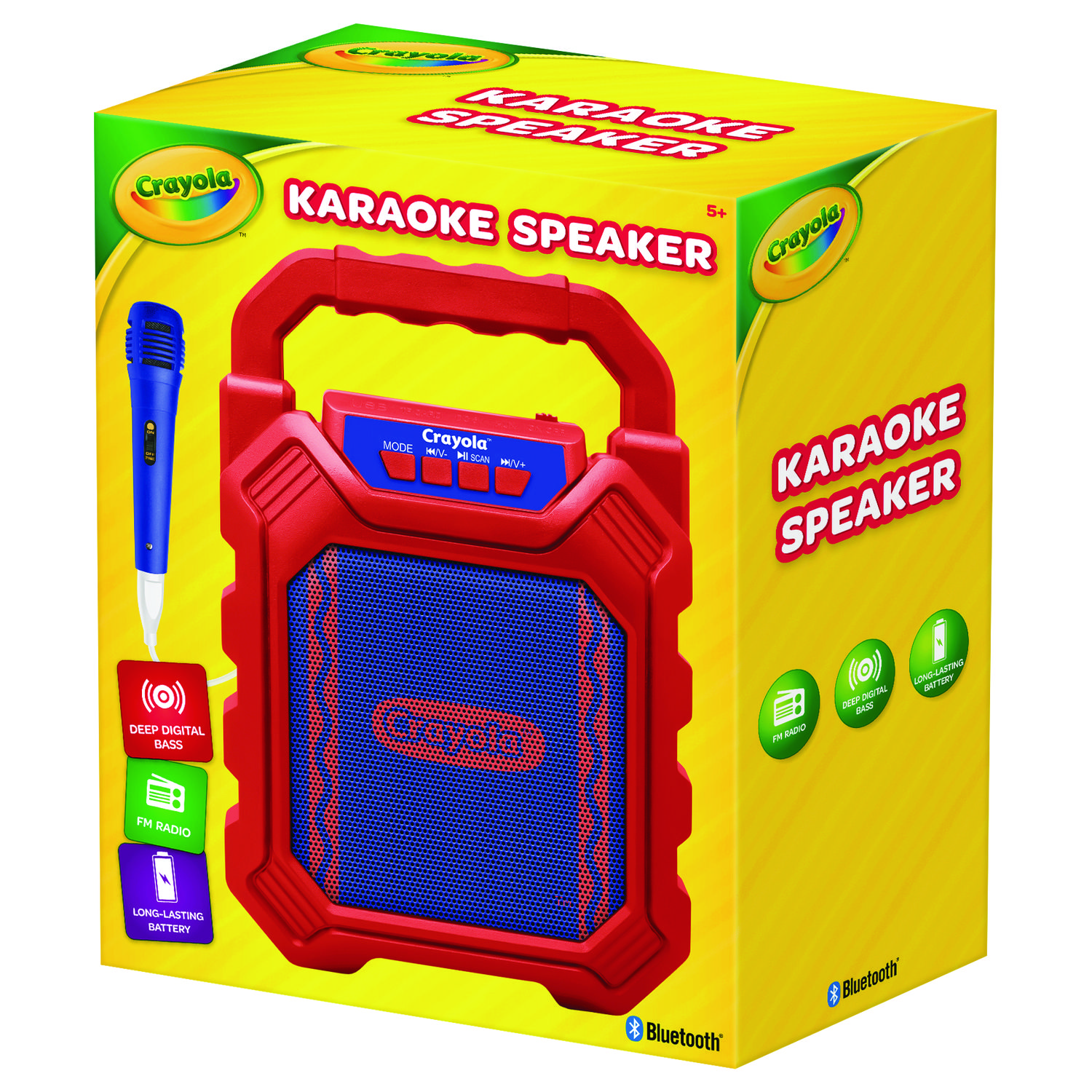 Karaoke Speaker, Bluetooth, Red/Blue