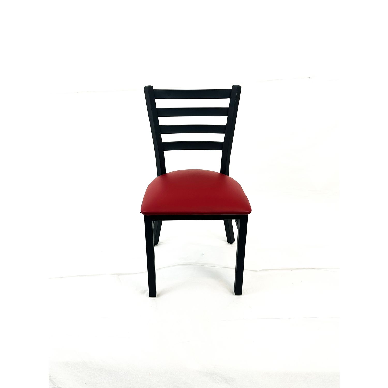 White Horse Series Side Chairs, Supports Up to 300 lb, 18" Seat Height, Burgundy Seat, Black Back, Black Base