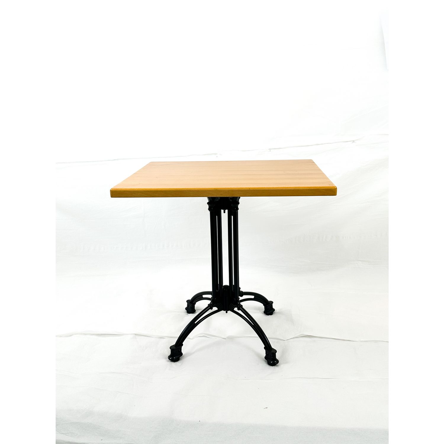 Solid Wood Tables, Cast Aluminum Base, Square, 36w x 36d x 29.75h, Natural